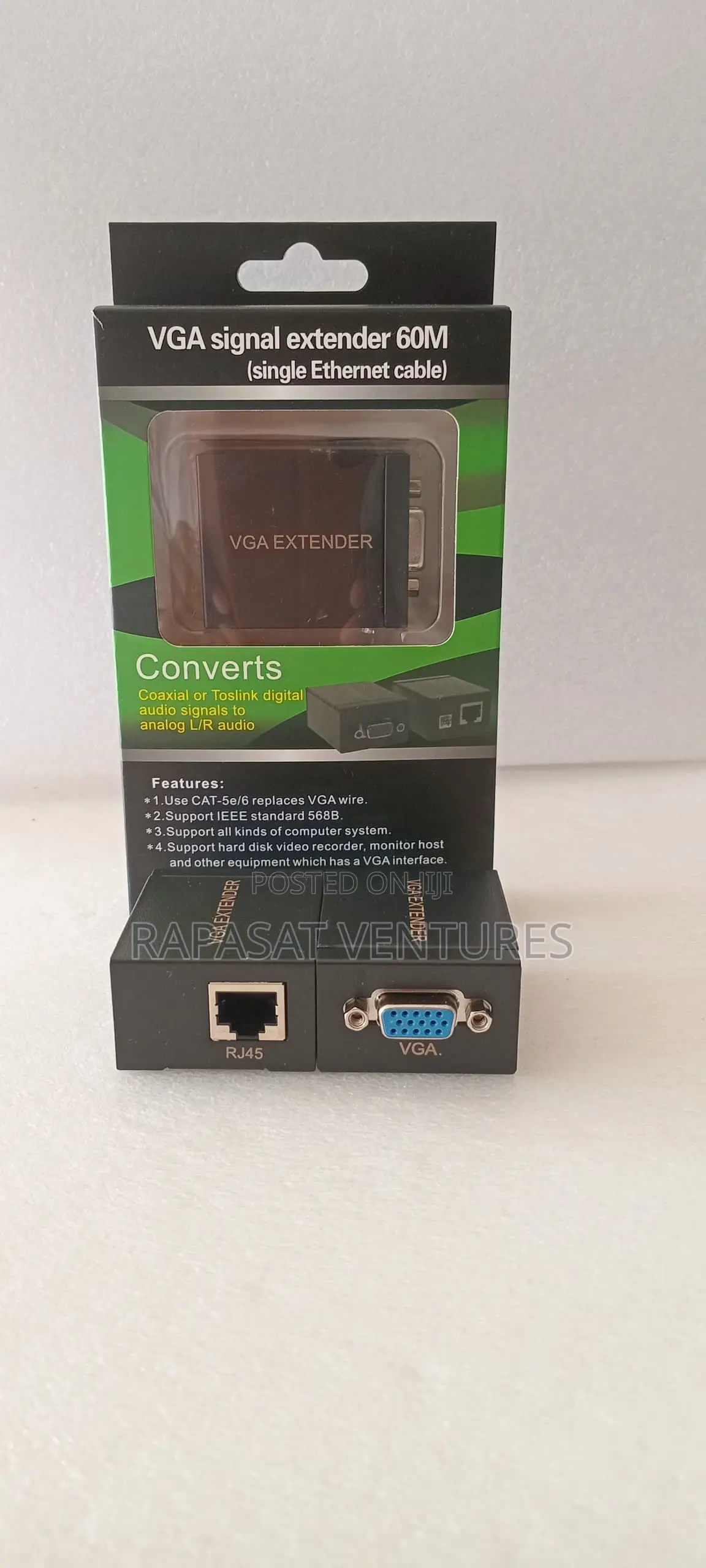 Vga Extender 60m With Ethernet Cable