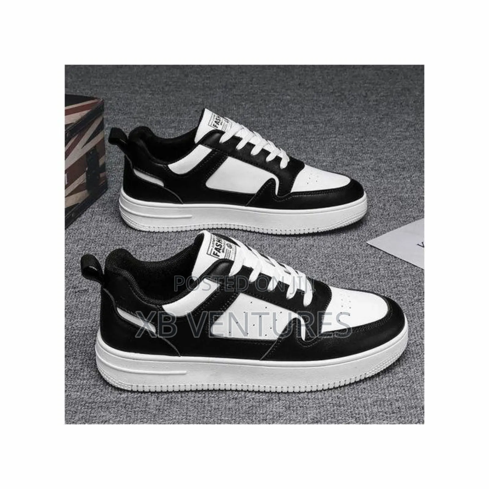 Galuin Men's Fashion Low Top Sneakers -Black