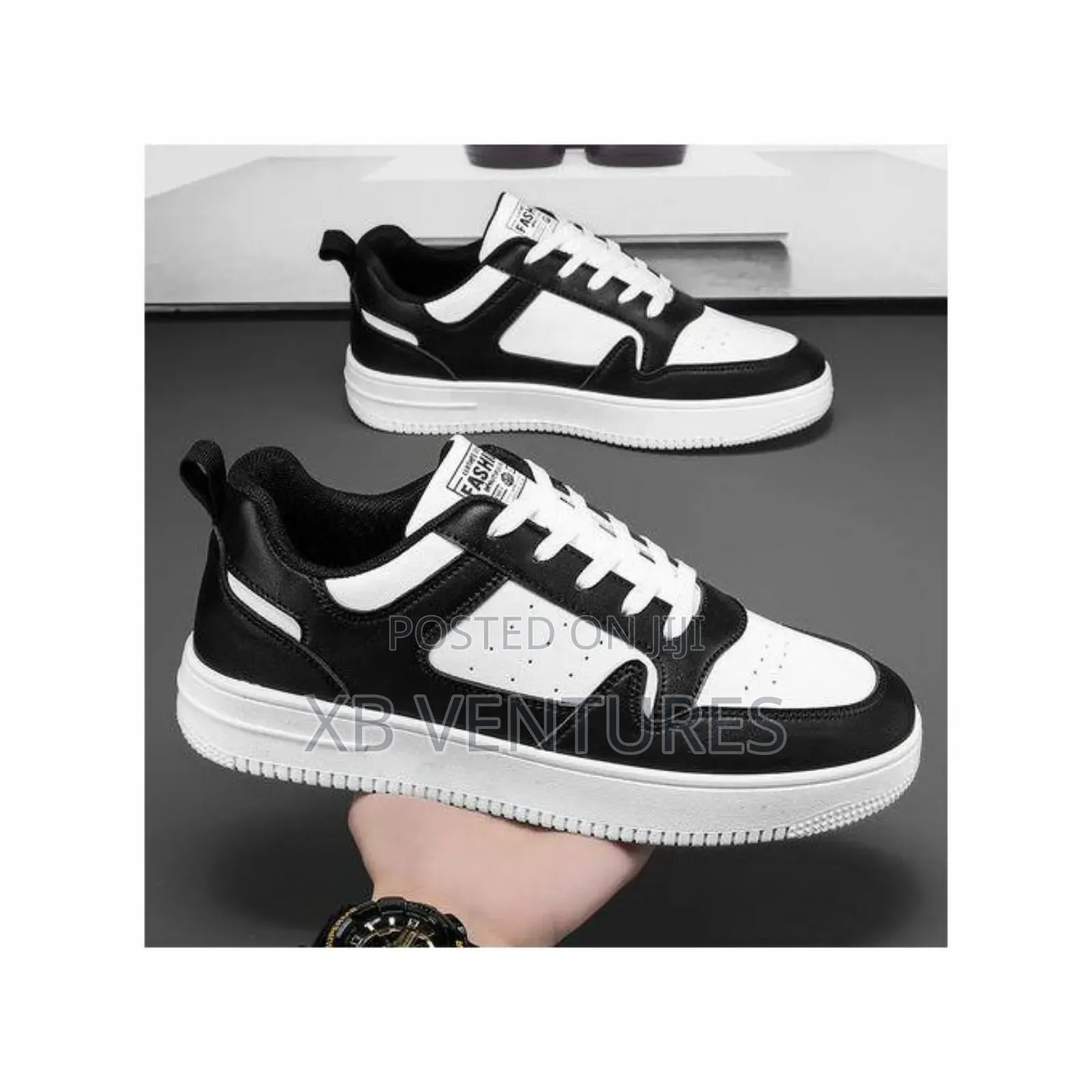 Galuin Men's Fashion Low Top Sneakers -Black