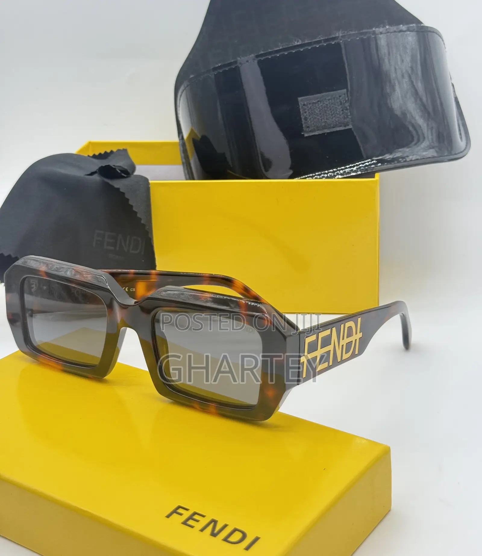 Fendi Luxury Square Frame Glasses Available in Plain Dark