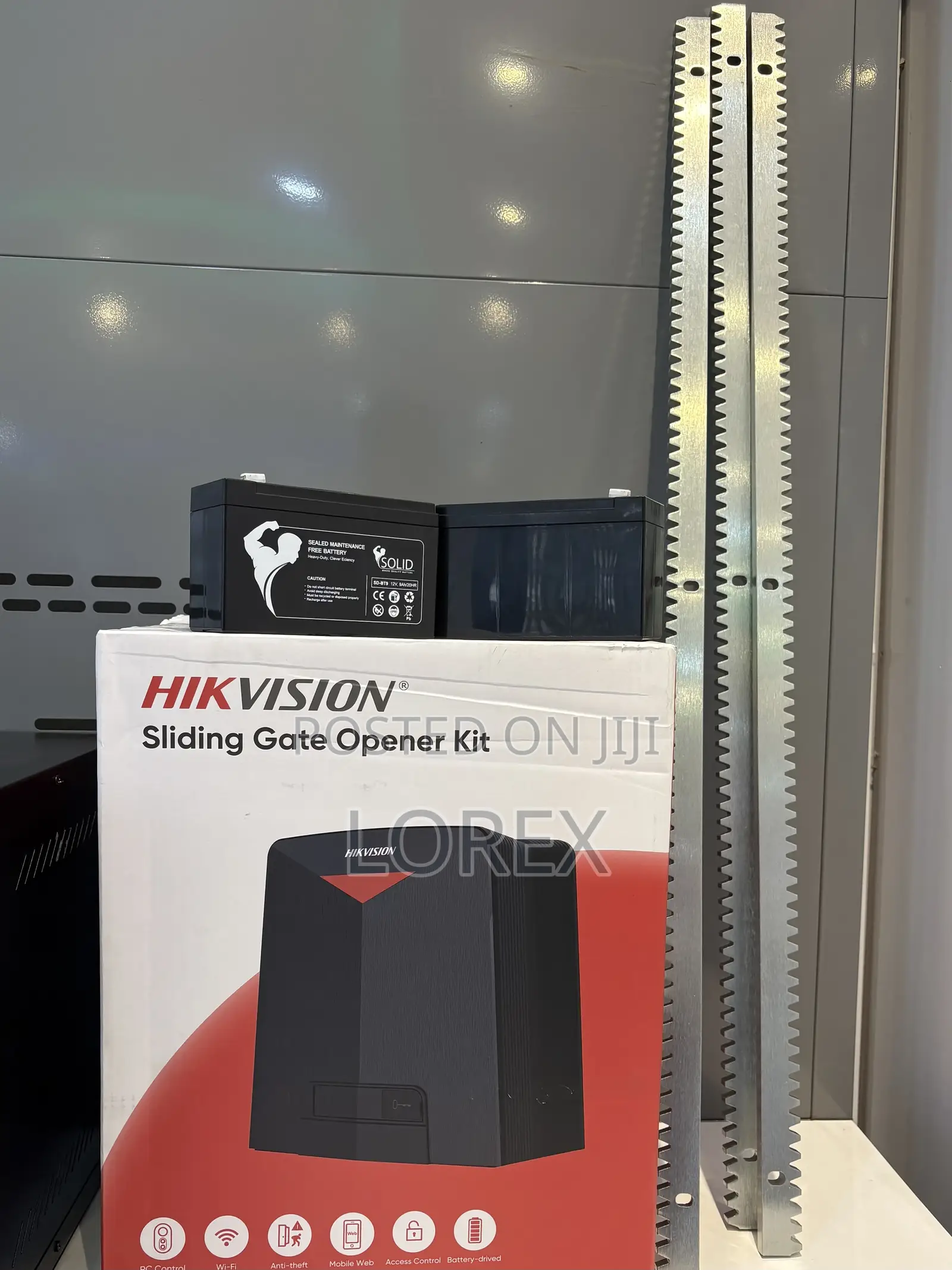 Hikvision Wifi Gate Motor 600kg 2batteries and 4 Meters Rack