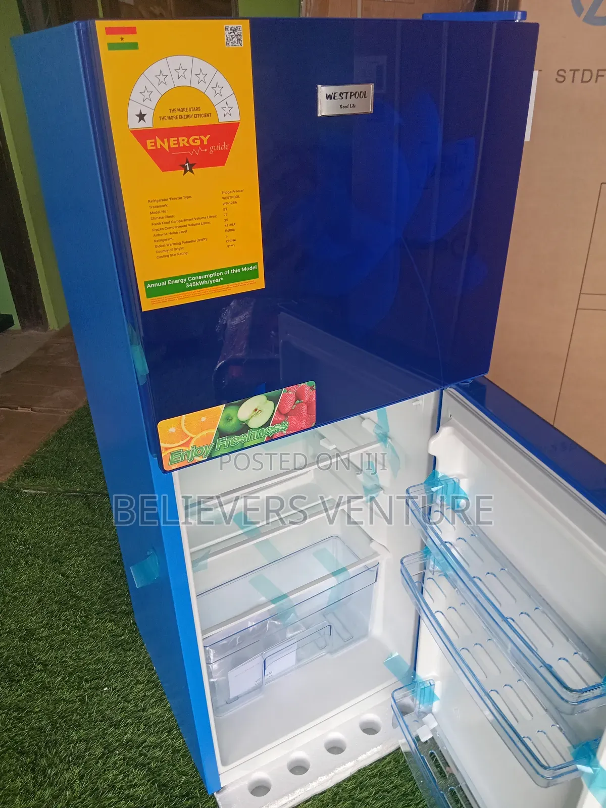 Spacious Capacity Fridge Top Freezer Westpool Wp-128 Model