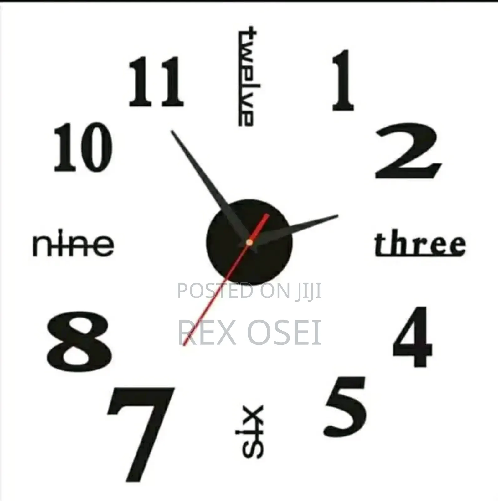 3d Wall Clock Number