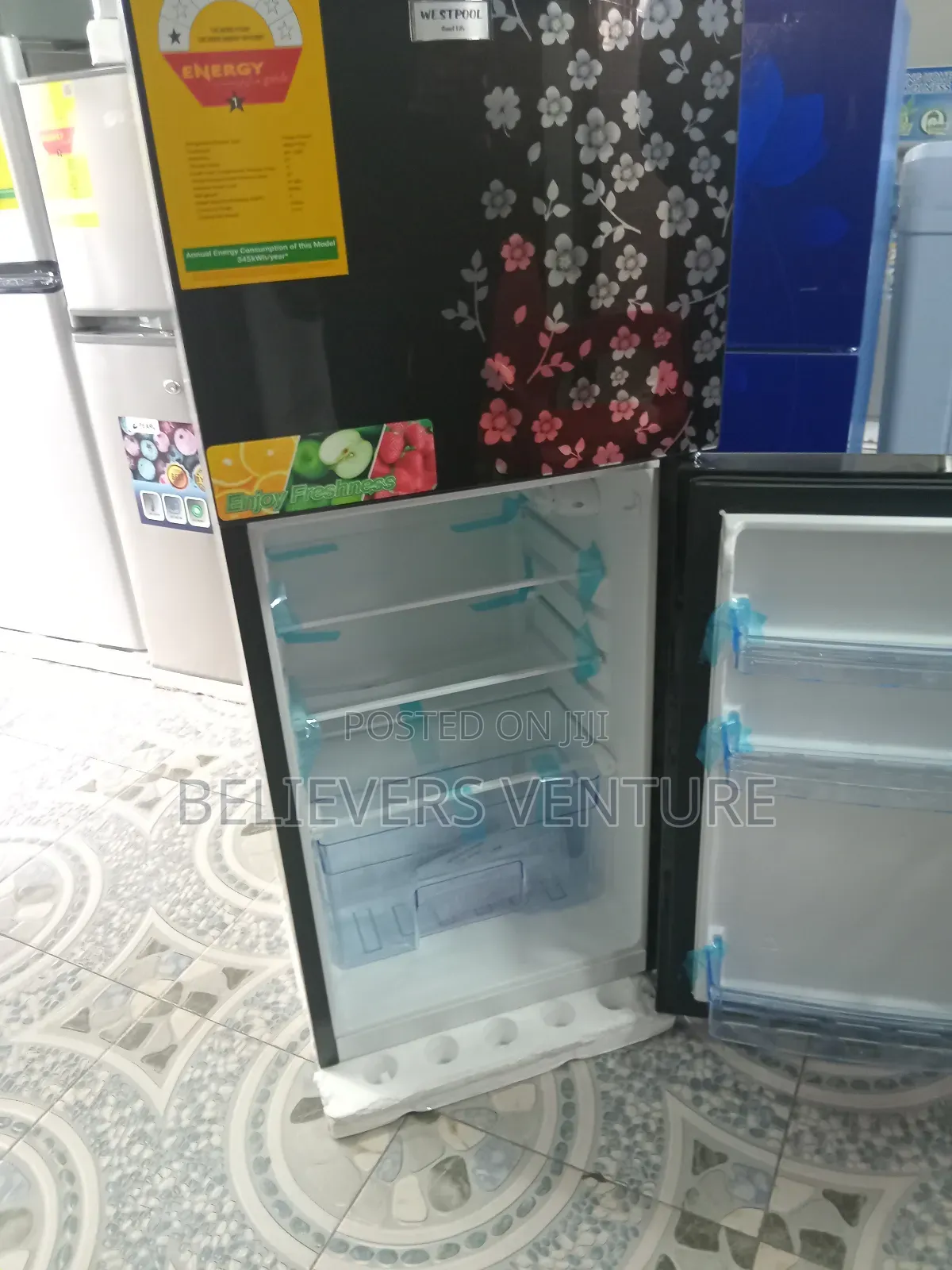 Systematic Top Freezer Fridge Westpool 108l Black Fridge