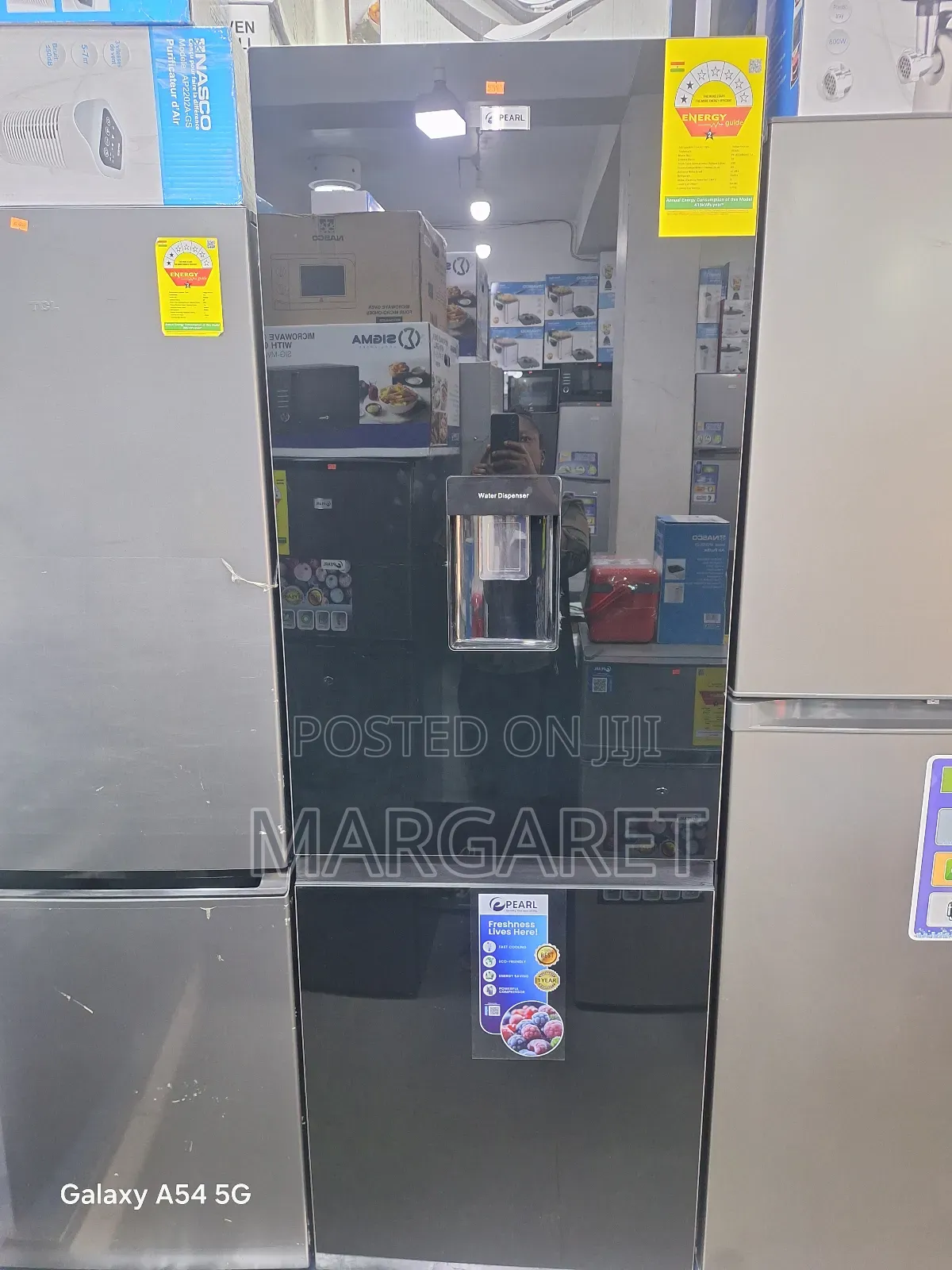 Powerful Compressor Pear 309 Litters Double Door Fridge