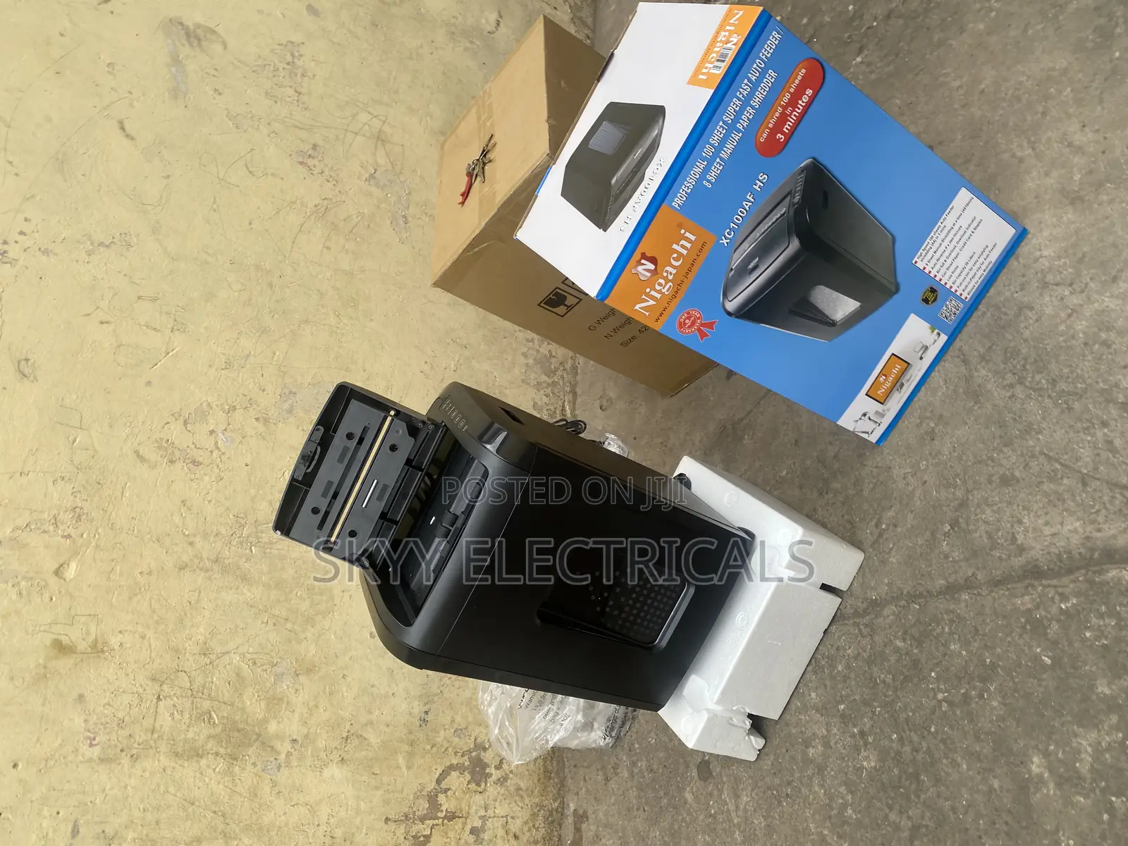 Xc100af Nigachi 100sheets Cross. Cut Paper Shredder