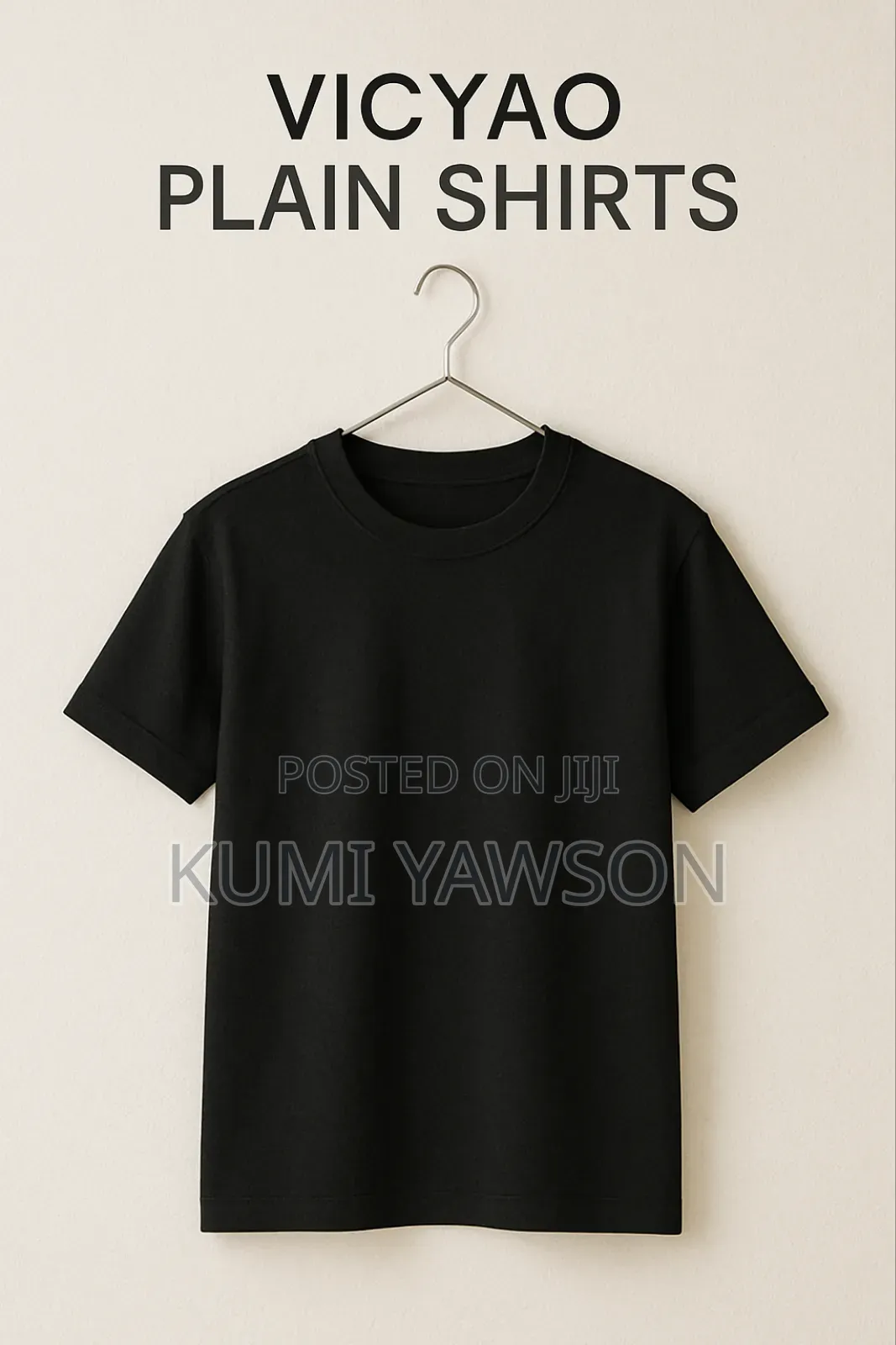 Vicyao Unisex Plain T-Shirts