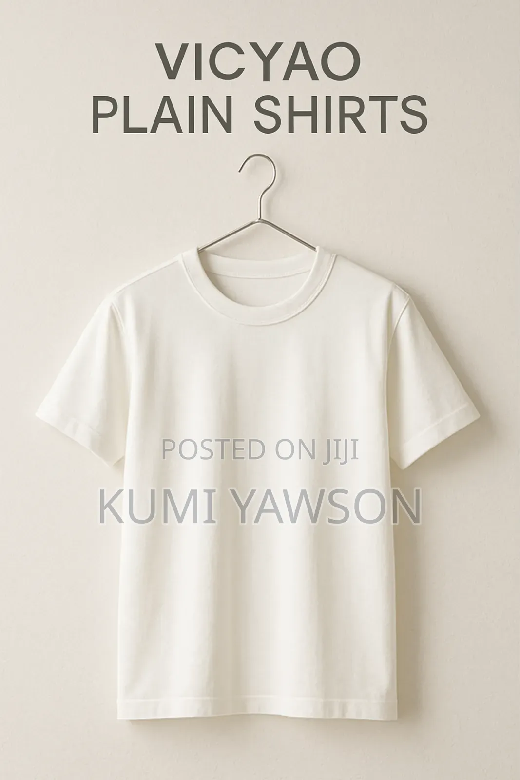Vicyao Unisex Plain T-Shirts