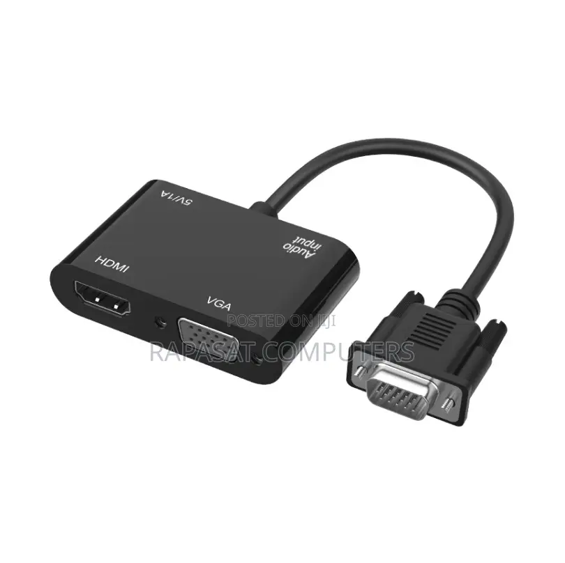 Vga Male to [Hdmi+Vga+Aux] Female Adapter