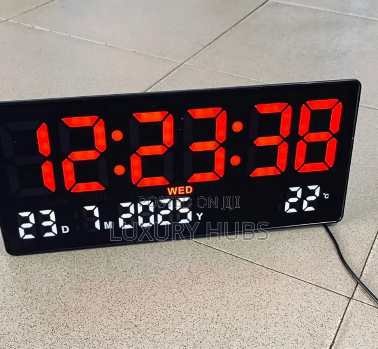 6"×14" Led Display Wall Clock
