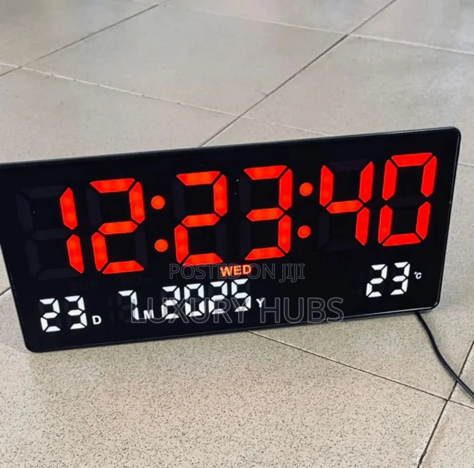 6"×14" Led Display Wall Clock