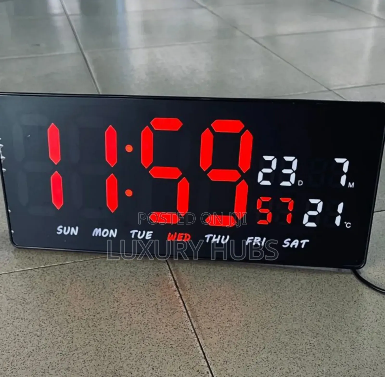 Large Led Digital Wall Mounted Clock