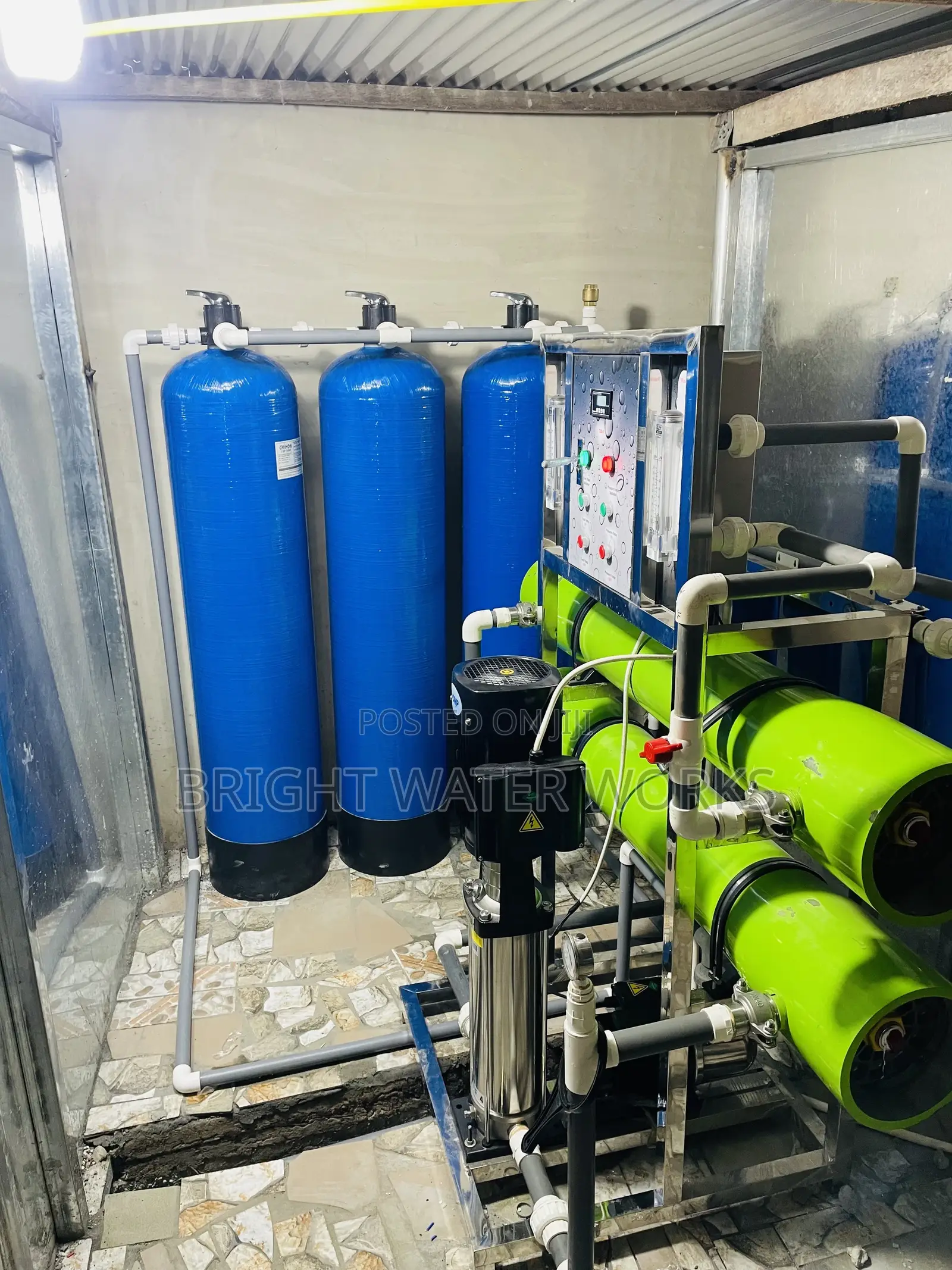 2000 LTR Per Hour Water Treatment Machine . Stainless Steel