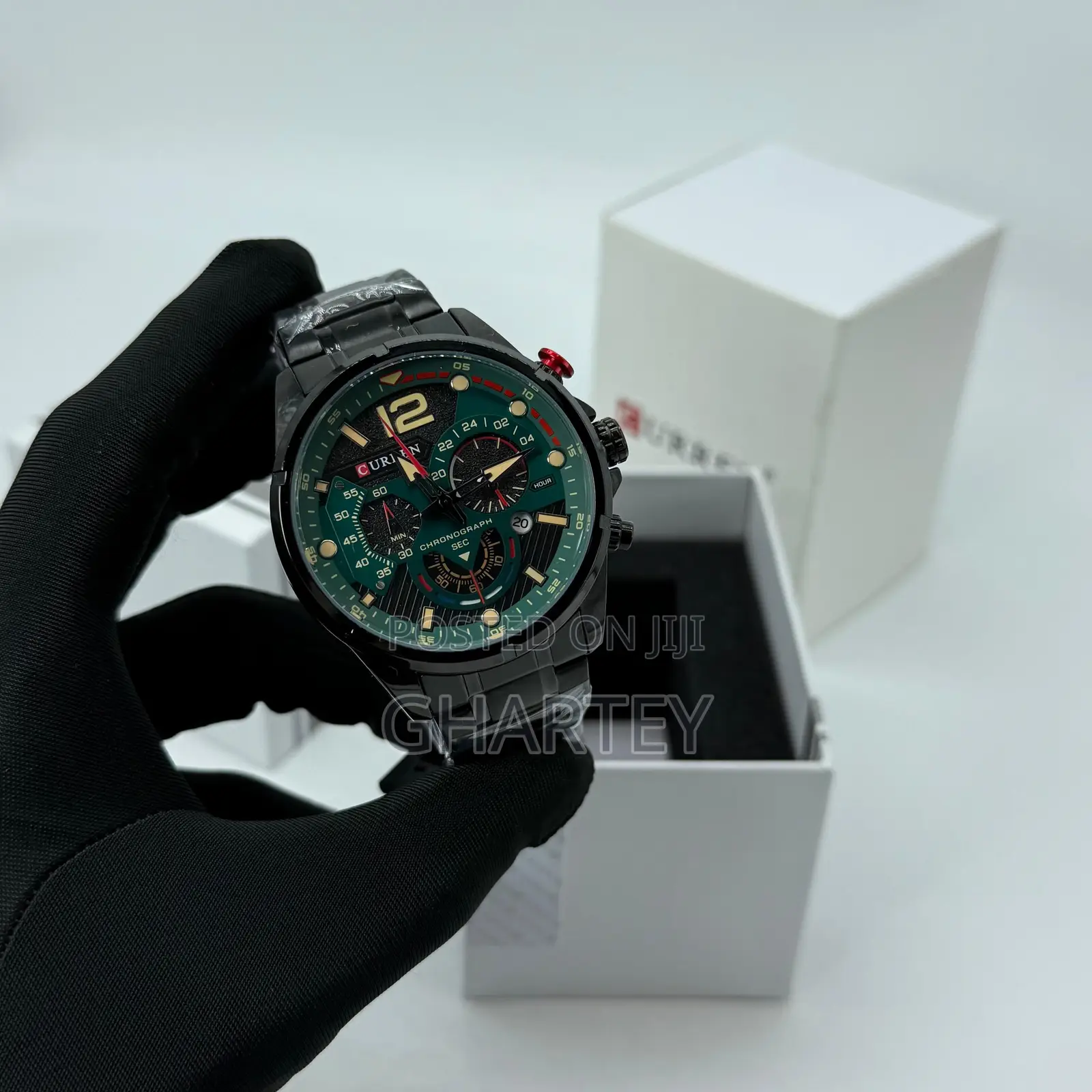 Curren Bold Chronograph Dual Time Watch for Men