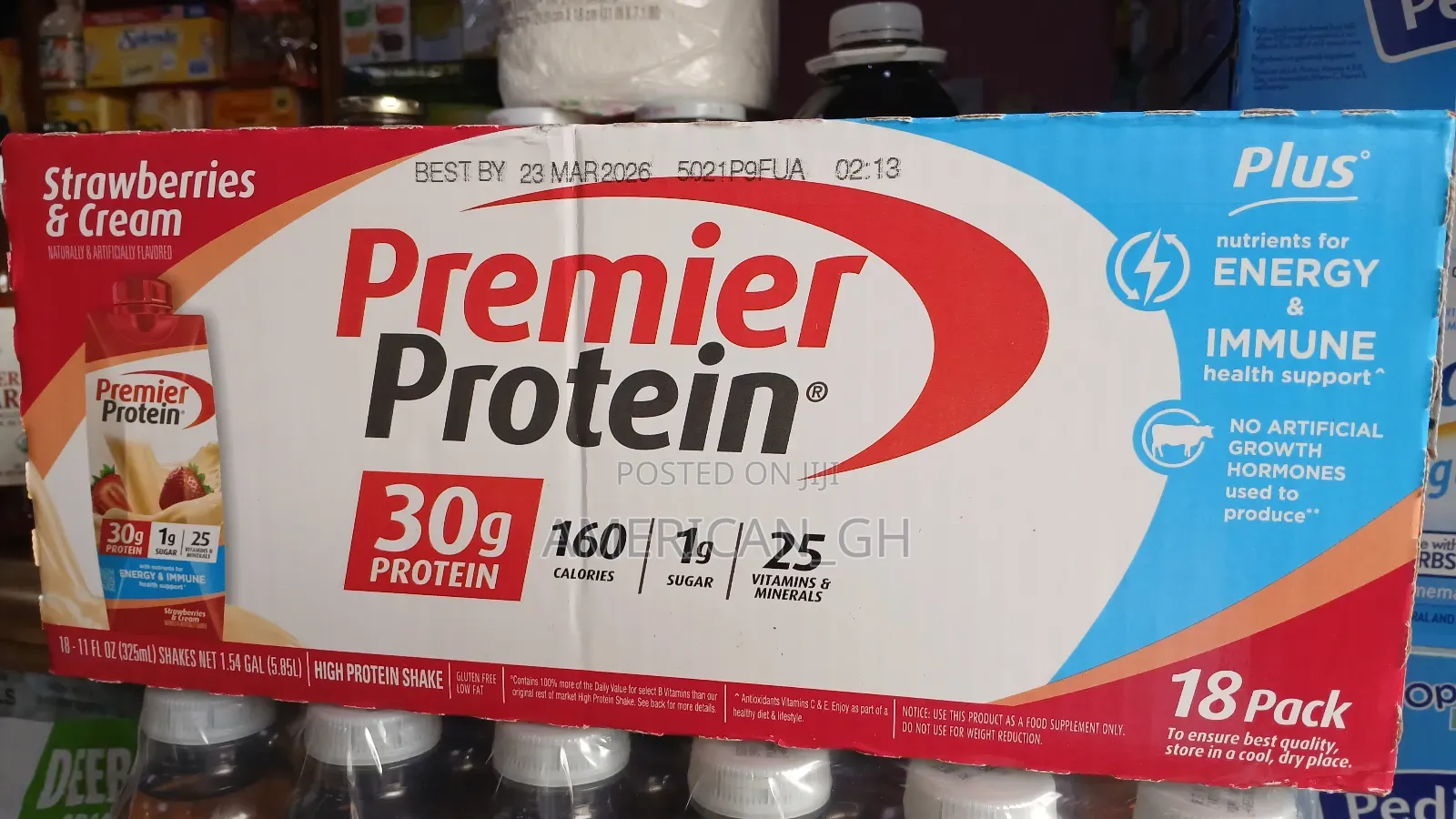 Premier Protein, Strawberries and Cream, 18 Pack