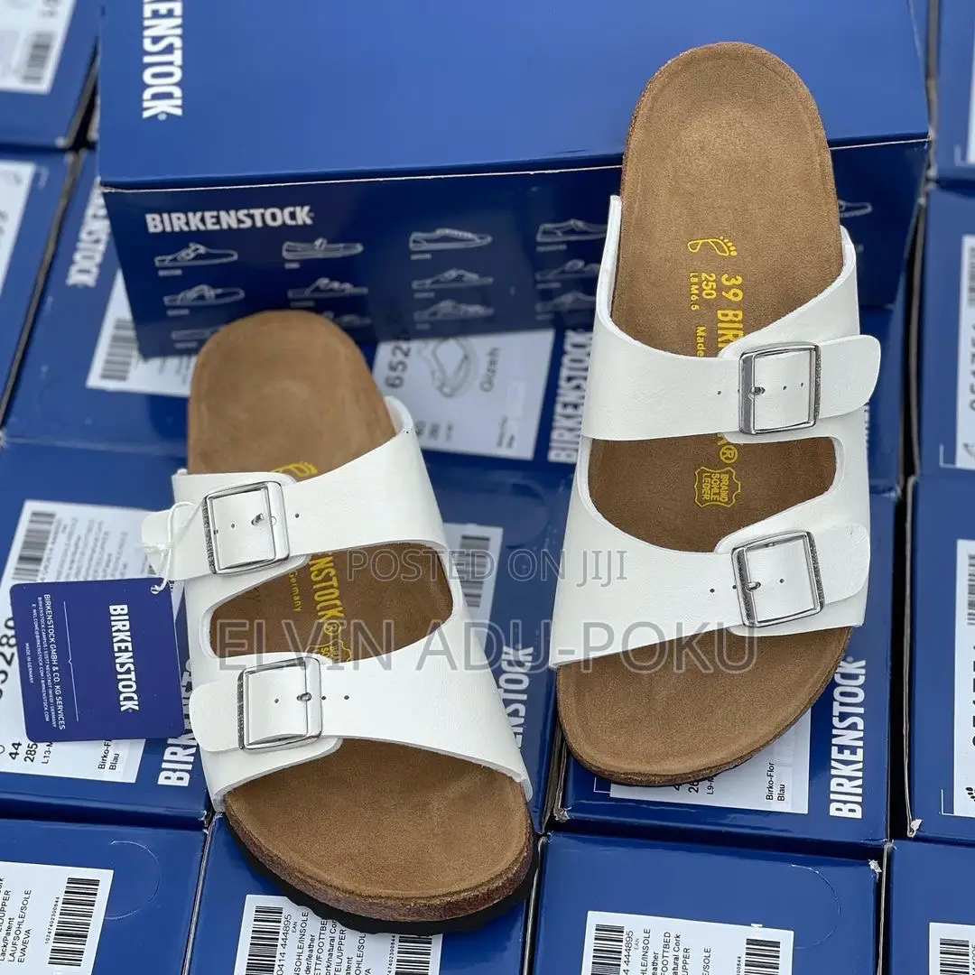 Birkenstock Two-strap “ White” Recovery Slide Sandals