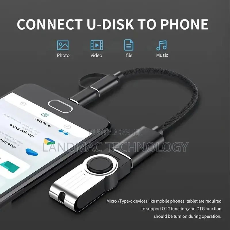 2-in-1 Usb C/Micro to Usb Adapter Otg