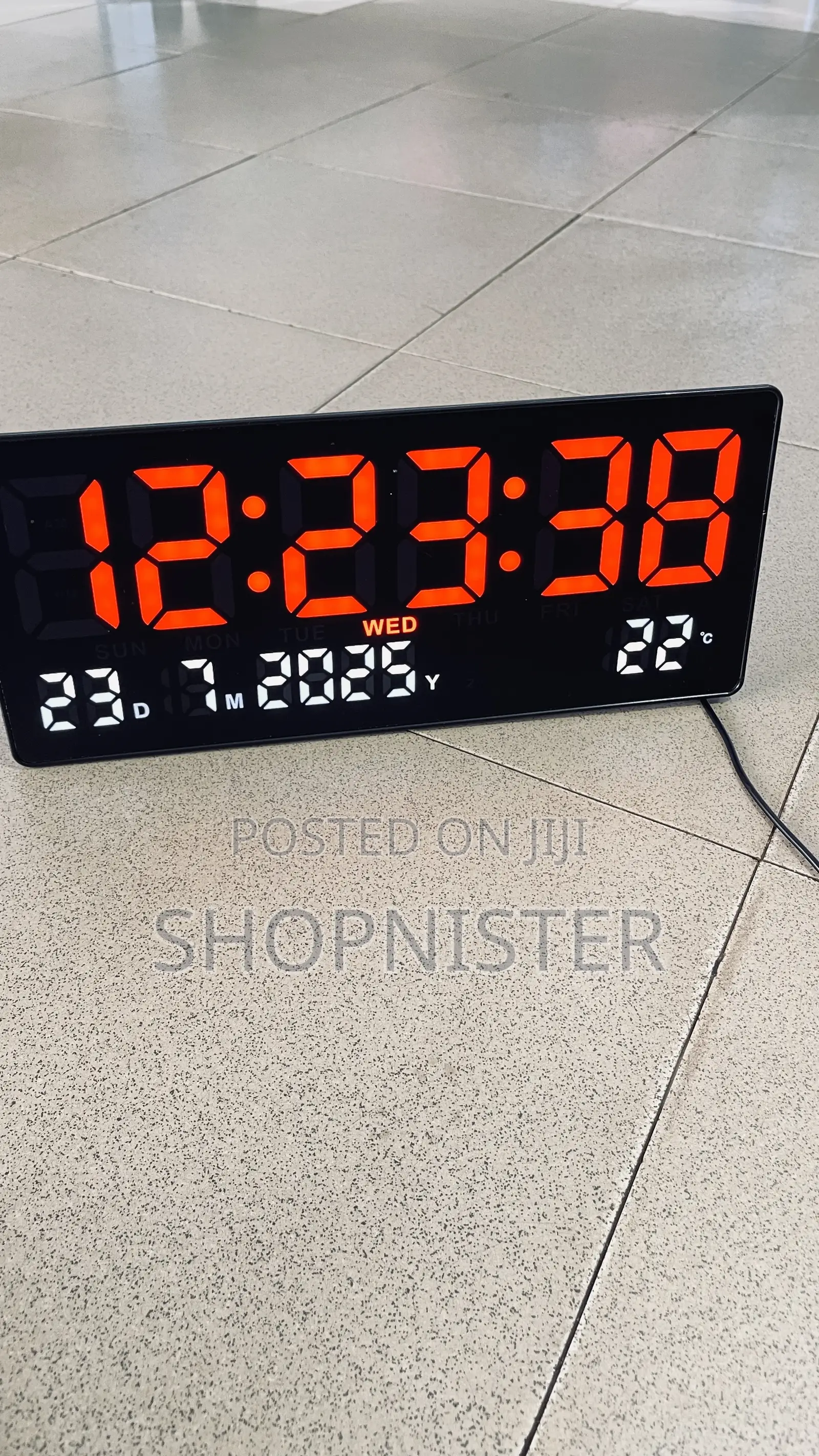 6"X14" Digital Wall Clock