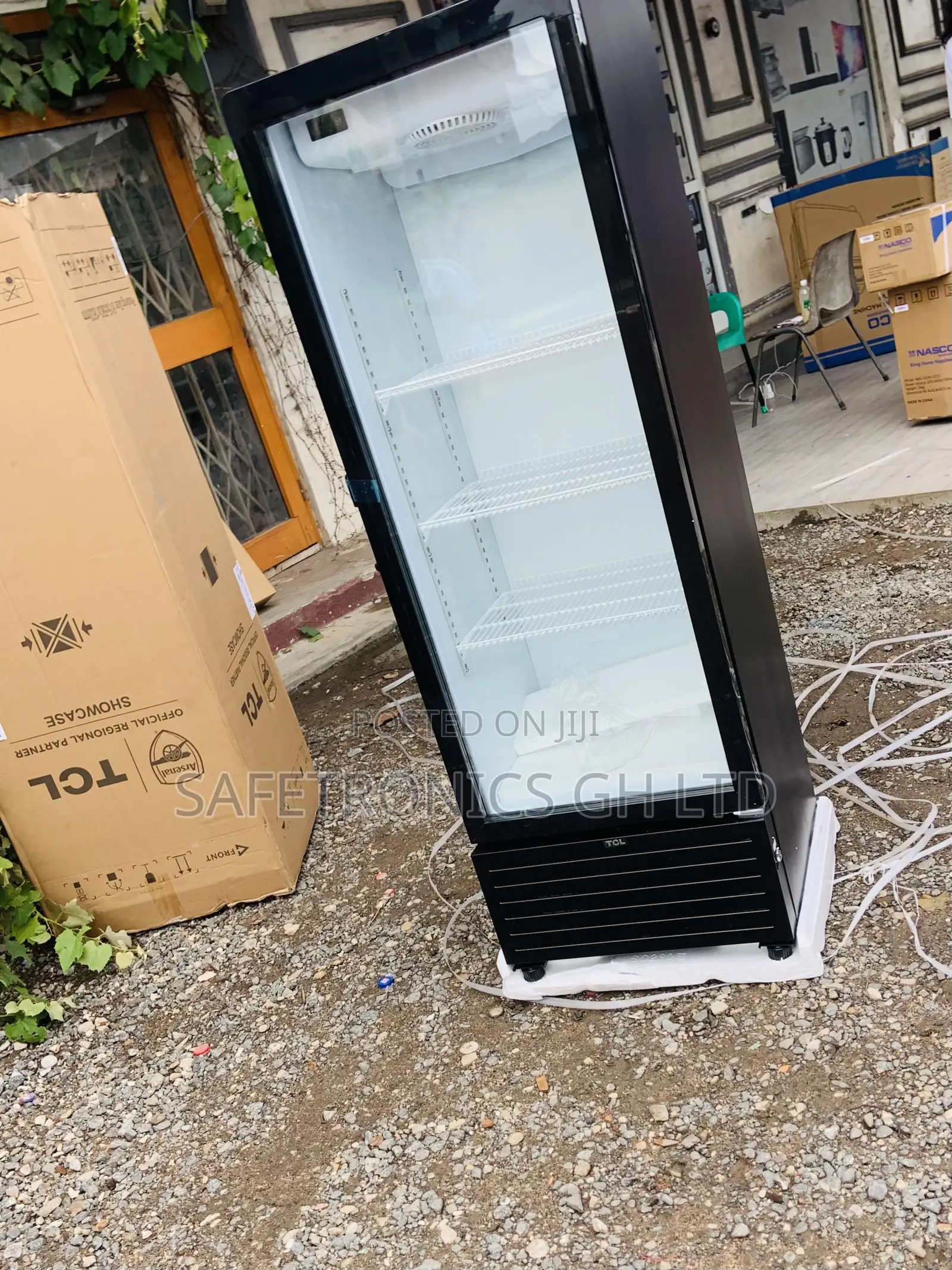 Grab Premium Singledoor Black Glass 215 Liters TCL Fridge