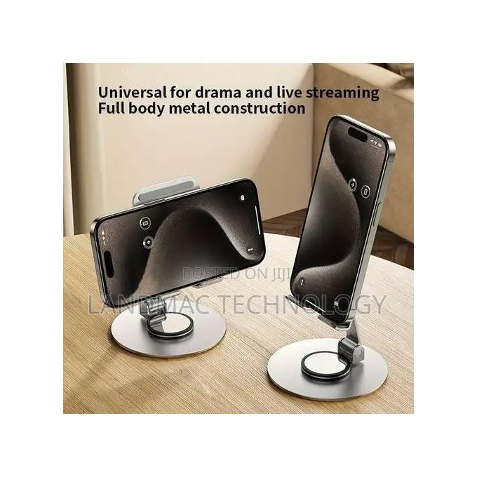 360 Degree Rotating Cell Phone Holder - Silver