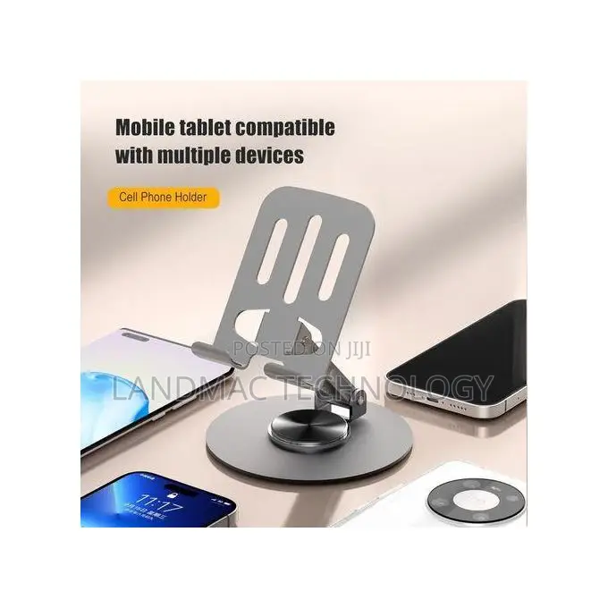 360 Degree Rotating Cell Phone Holder - Silver