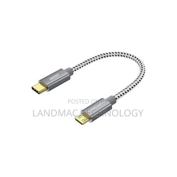 Micro Usb to Usb-C Adapter – 20cm Otg Converter Cable