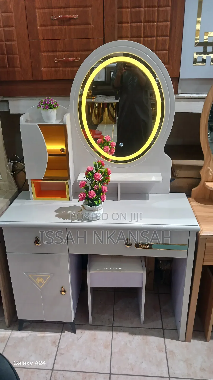 Dressing Mirror With Drawers and Light
