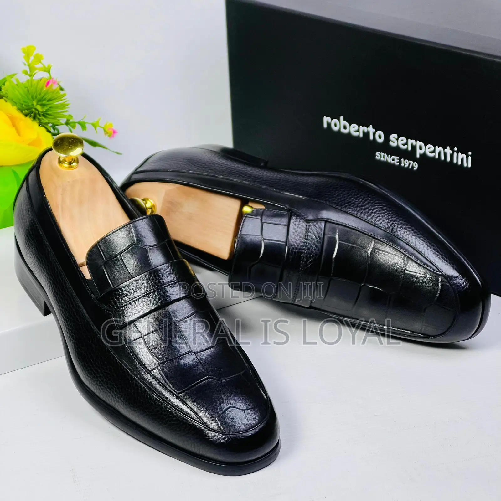 Roberto Serpentine Black Unique Color Men’S Shoe