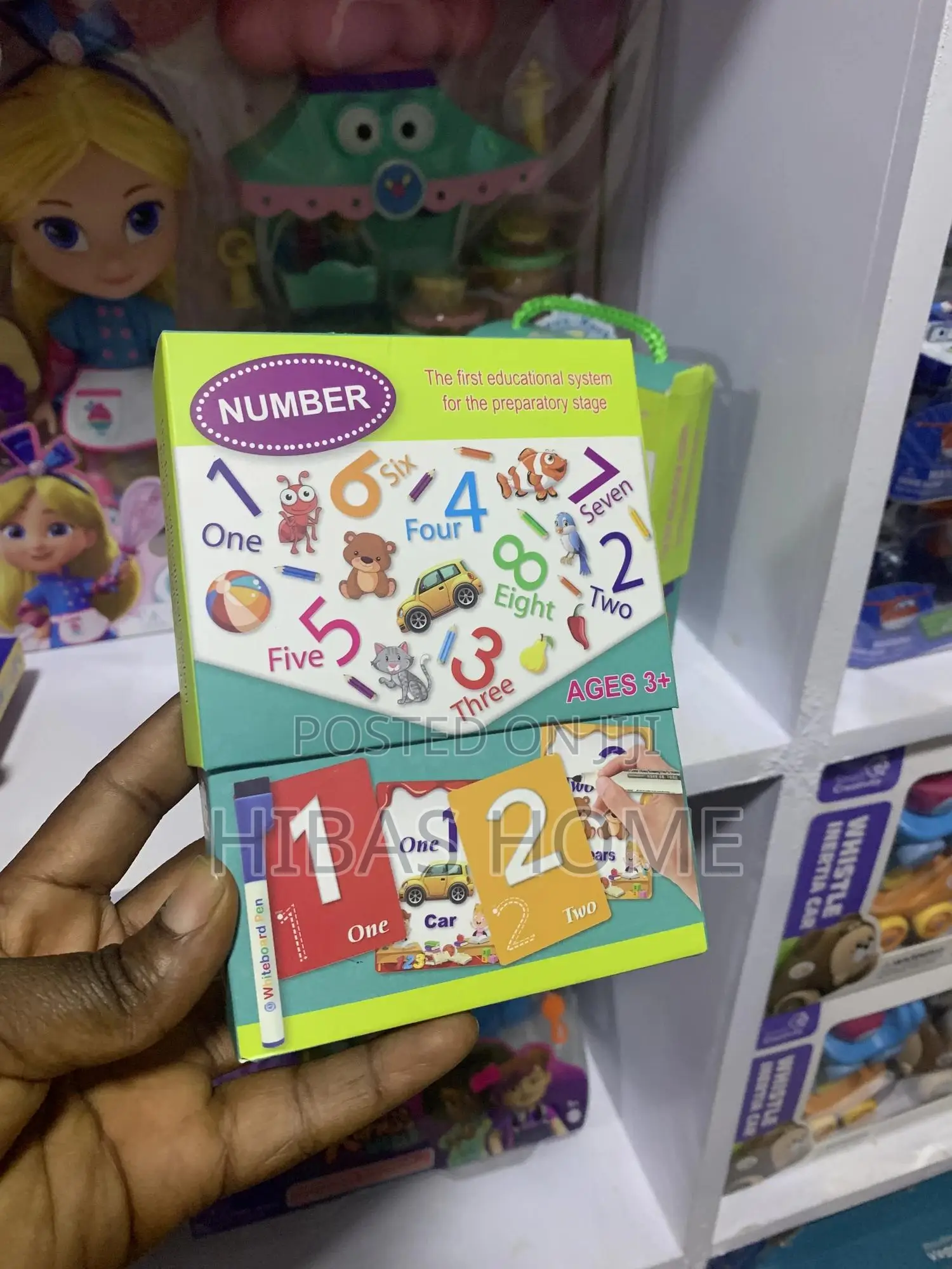 Number Card Game With Whiteboard Pen For Kids Flash Cards