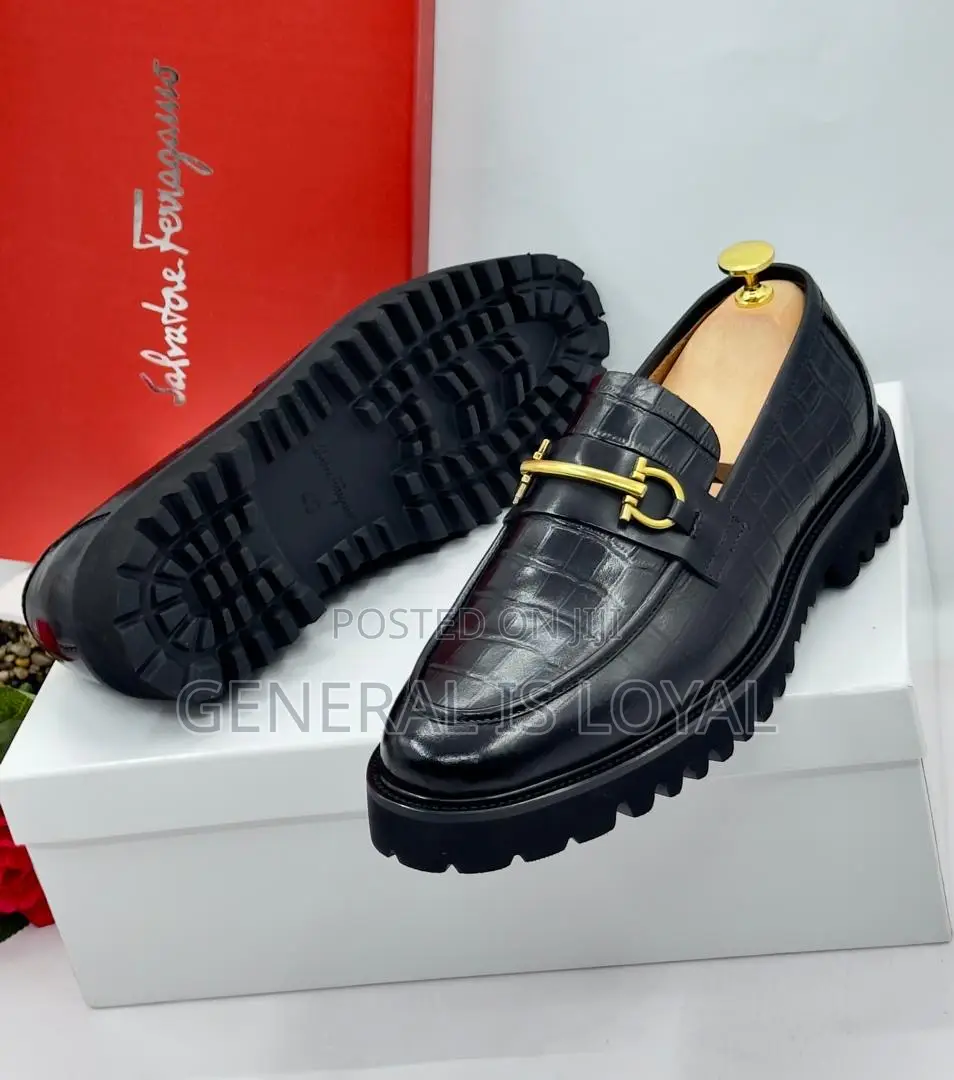 Salvatore Ferragamo High Sole Black Men’S Shoe
