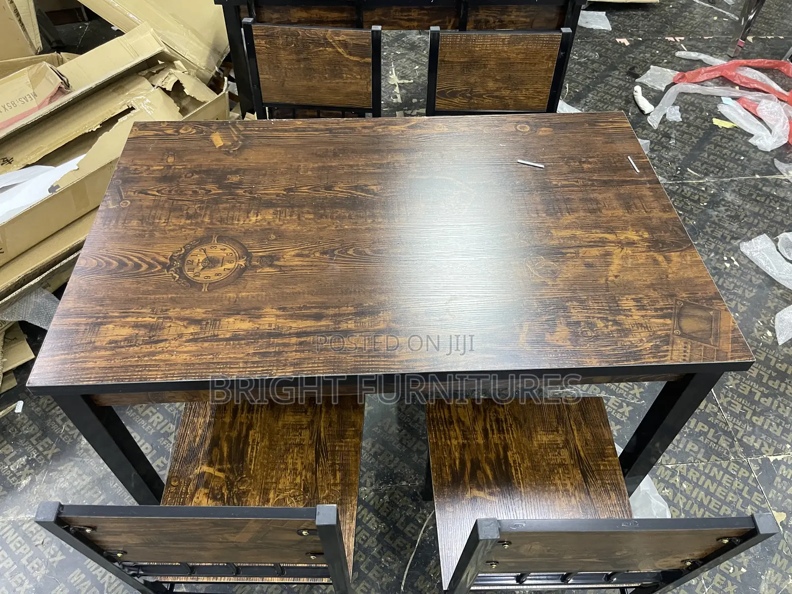 Wooden Dining Table With Four Chairs Available in Stock