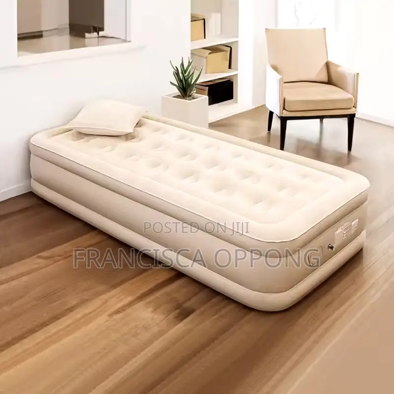 Quality Flocking Air Mattress Single Size Bed With Pump