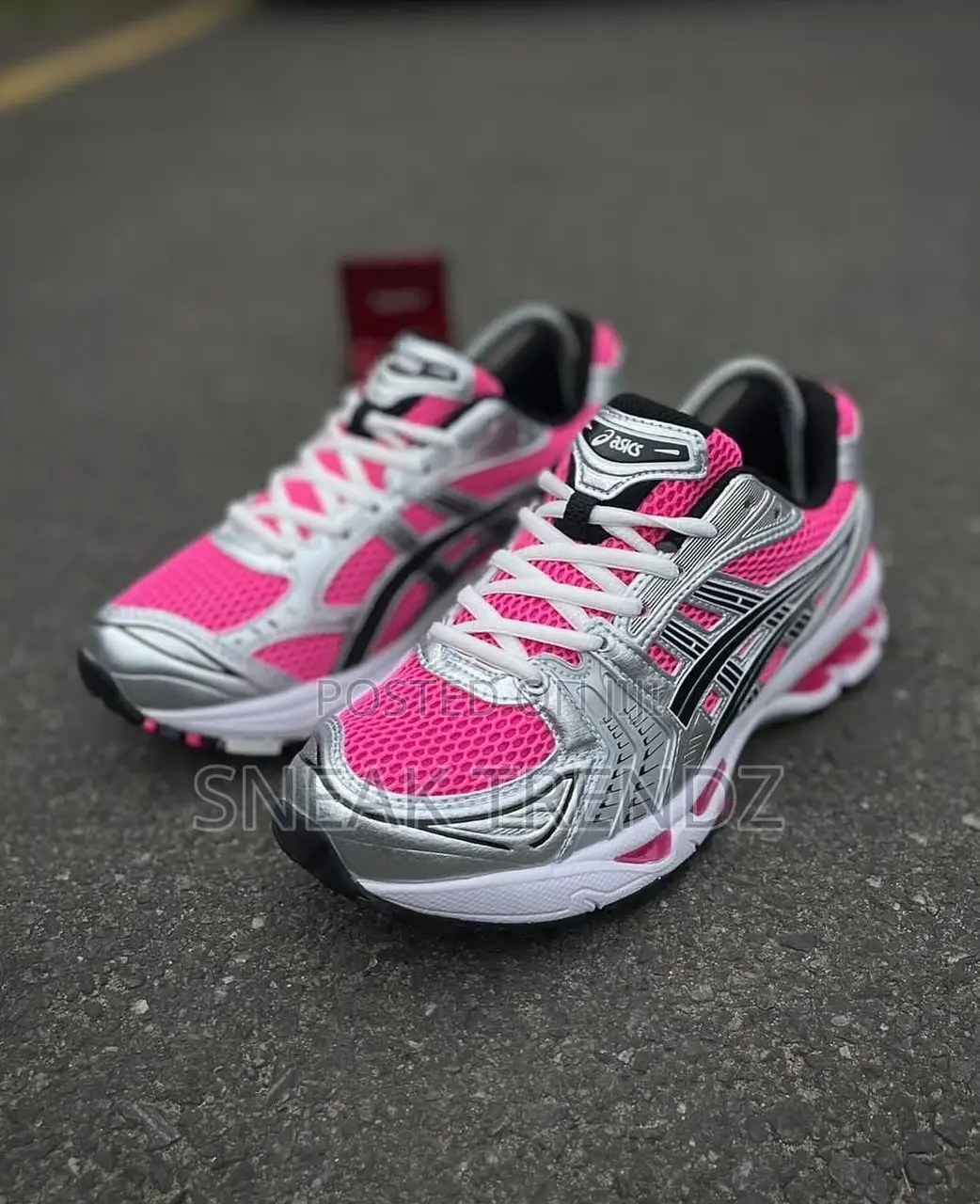 Asics Gel Pink Black Silver N White