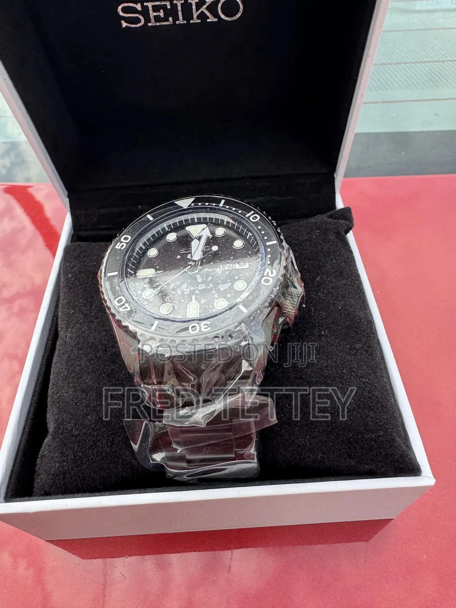 Seiko Automatic All Black Ss Men Watch