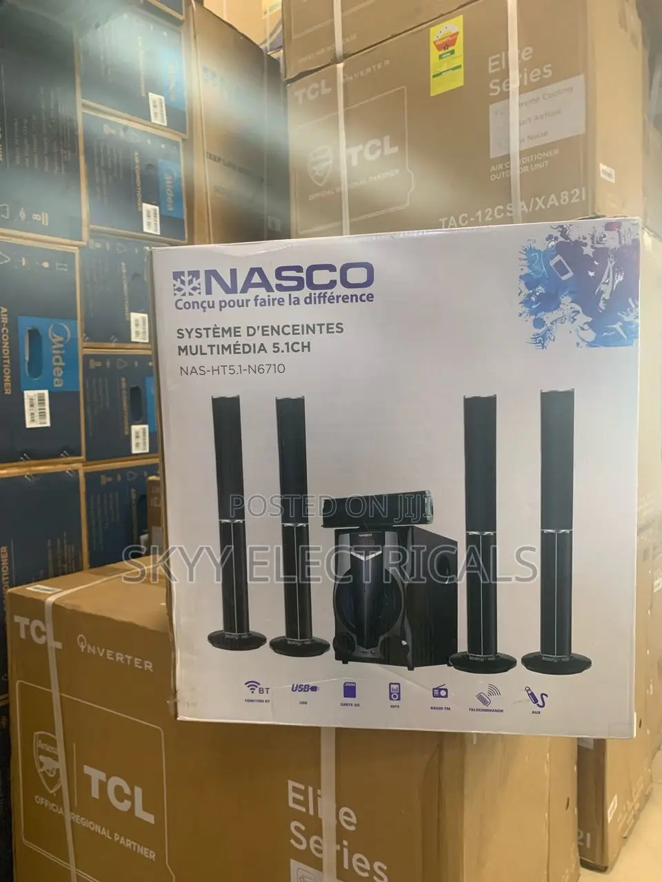 Nasco Nas-Ht5.1-N6710 95watts Tall Poles Home Theater System