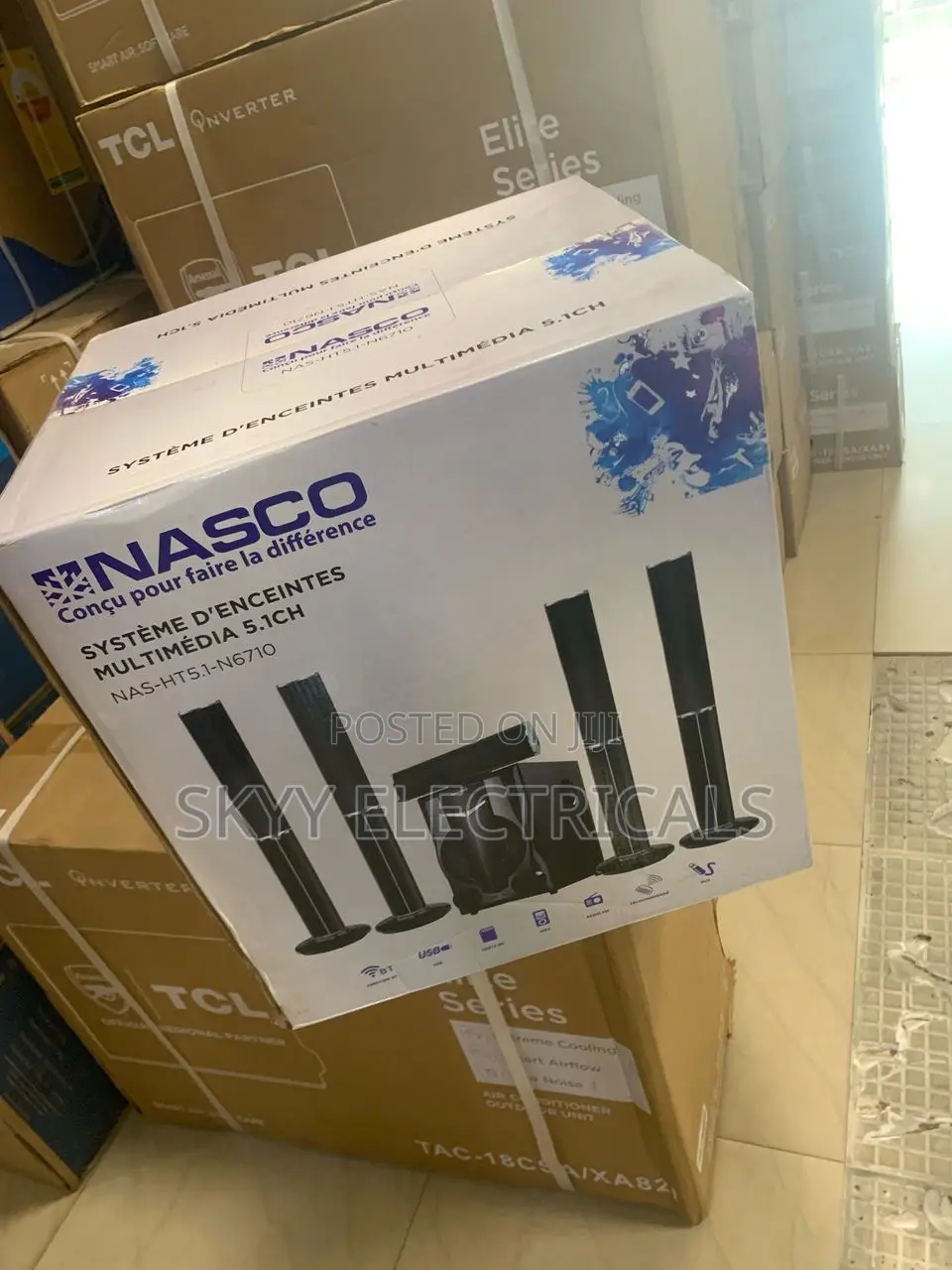 Nasco Nas-Ht5.1-N6710 95watts Tall Poles Home Theater System
