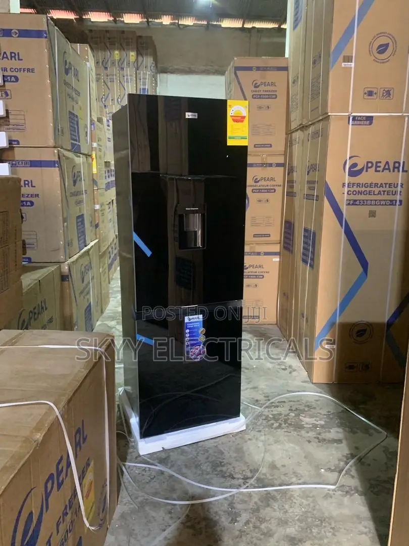 Pearl Pf-433bbgwd-1a 309liters Black Mirror Dispenser Fridge
