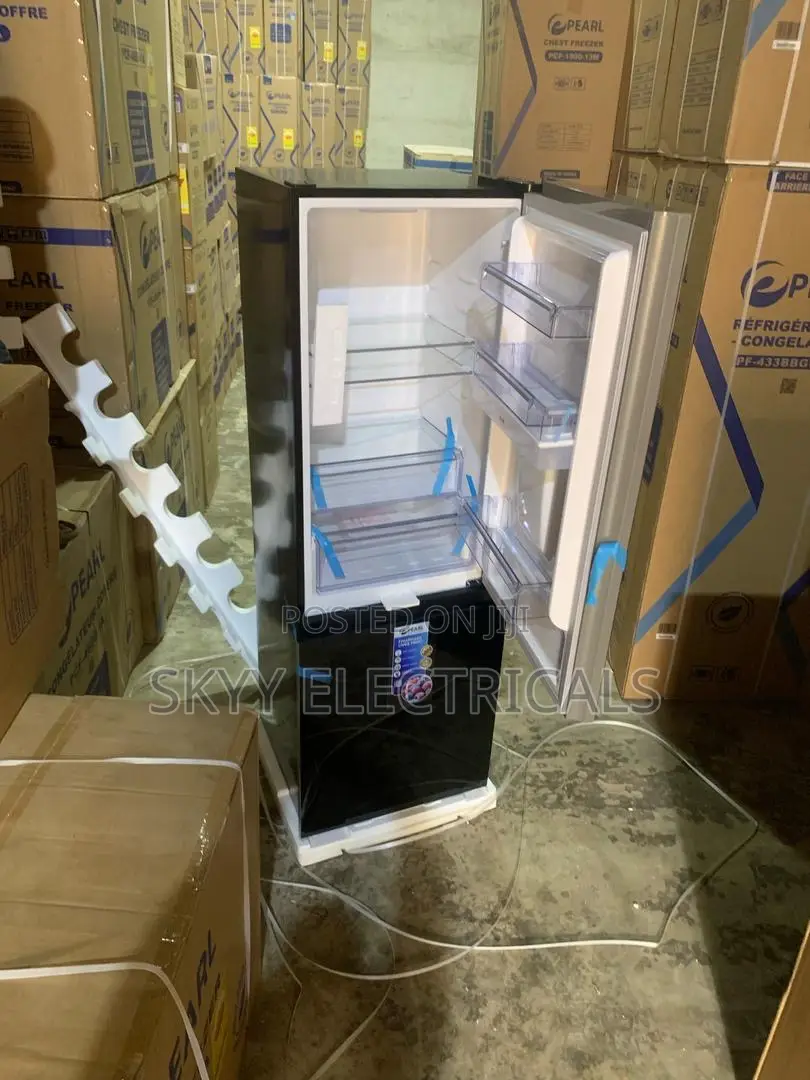 Pearl Pf-433bbgwd-1a 309liters Black Mirror Dispenser Fridge