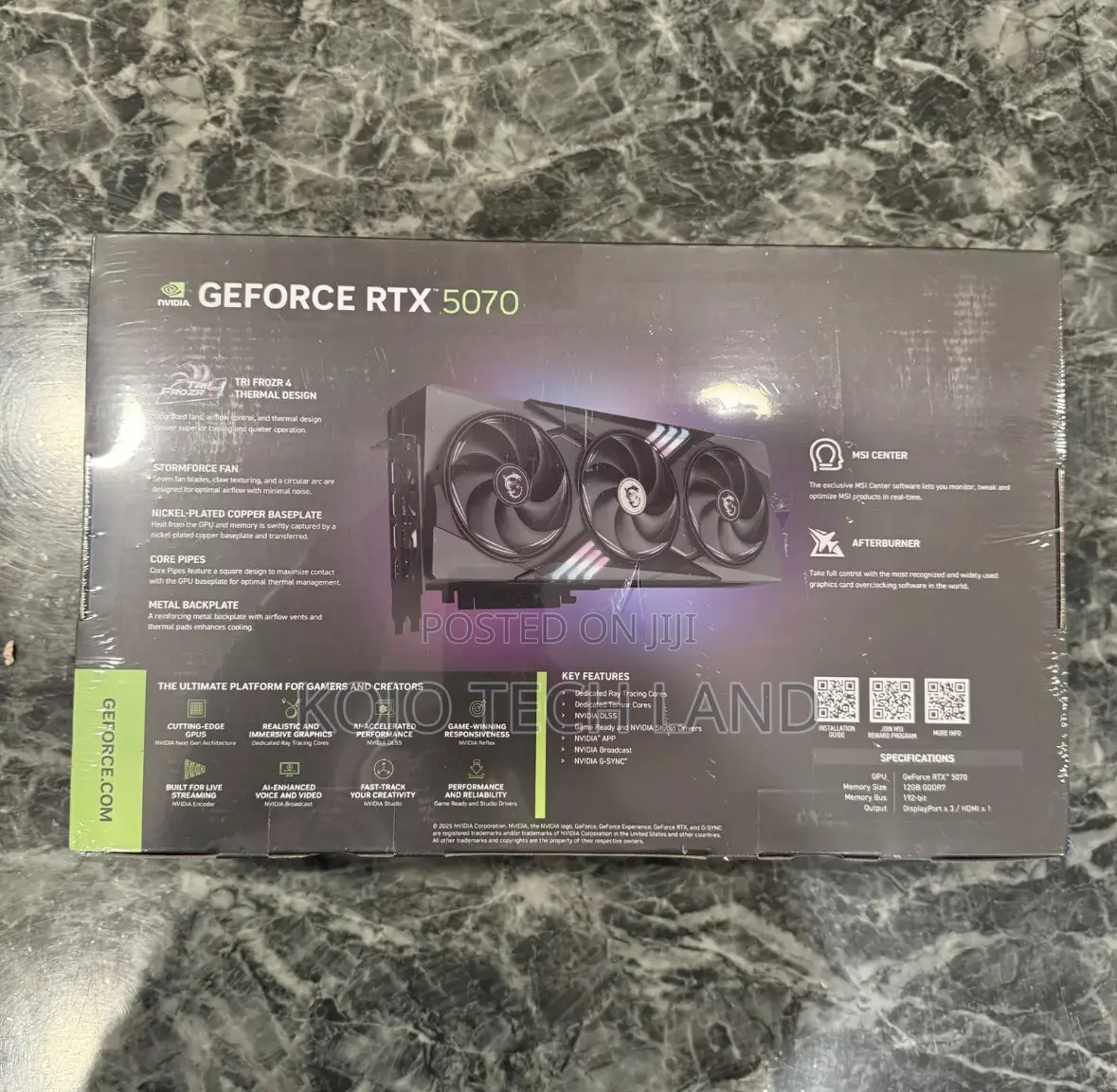 Msi Nvidia Geforce RTX 5070 12g Gaming Trio Oc 12gb Gddr7