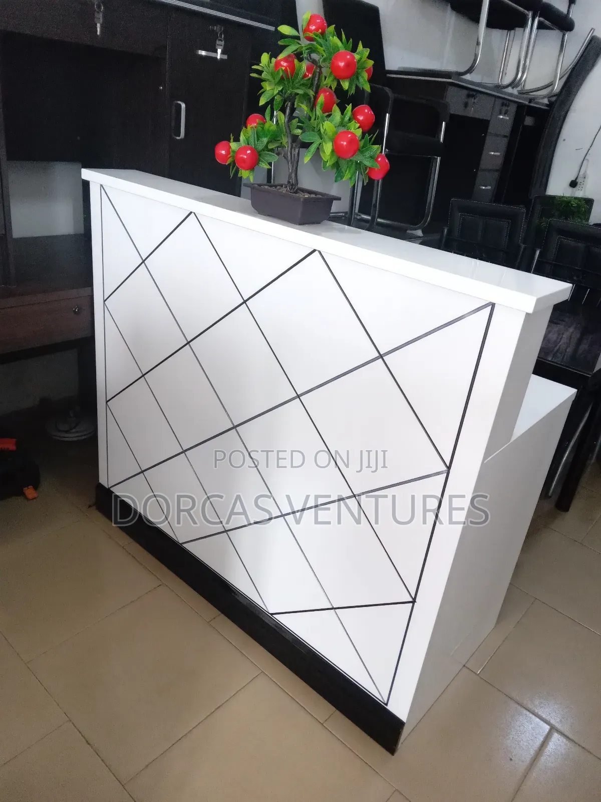Black Straier Front Desk