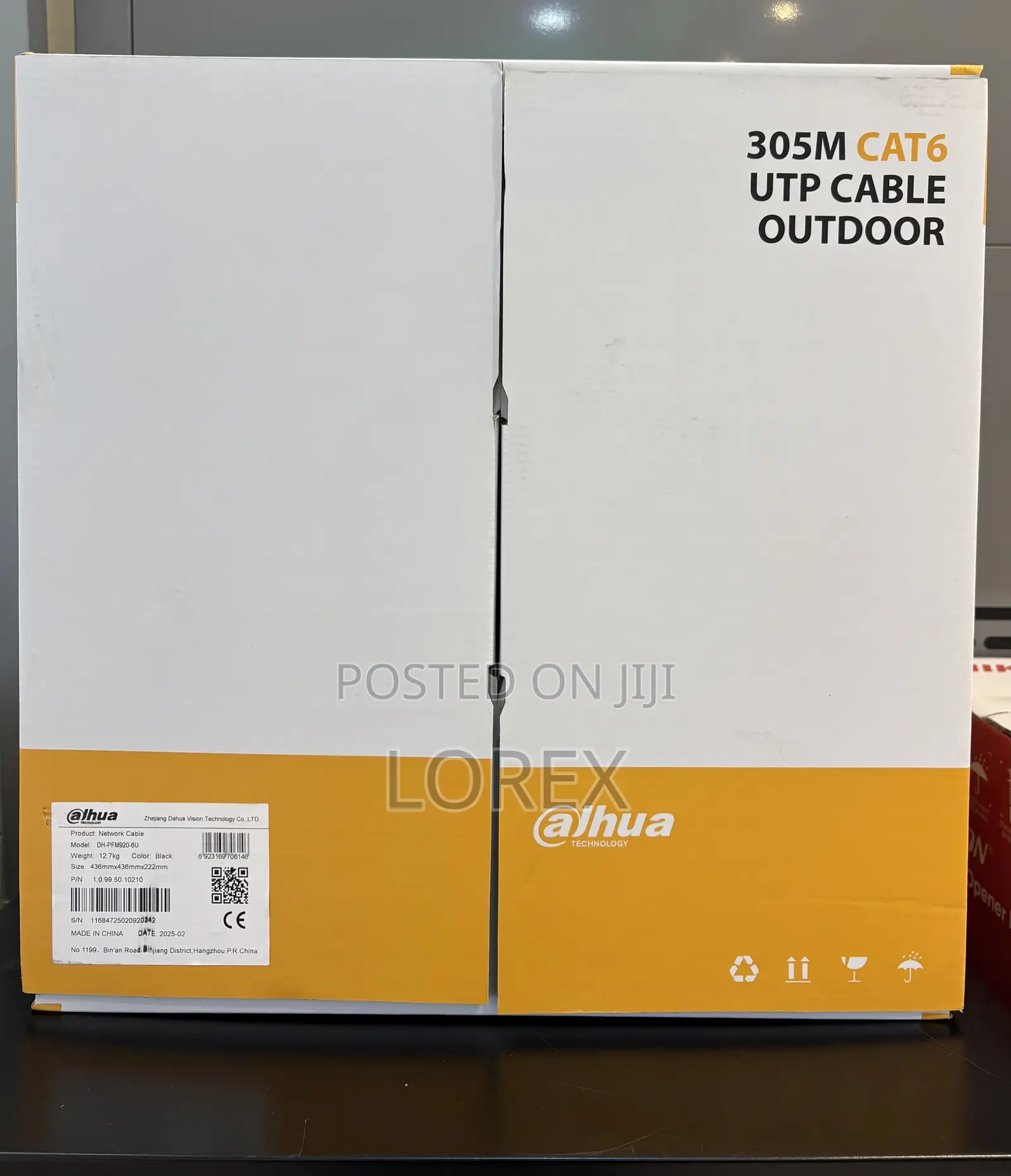 Dahua Cat6 Network Cable 305m Utp Outdoor Dh-Pfm920-6u
