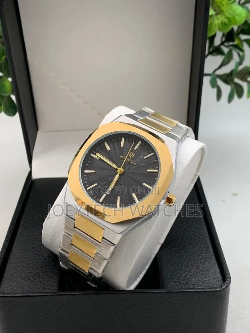 Silver And Gold Hoursly Stainless Steel Watch