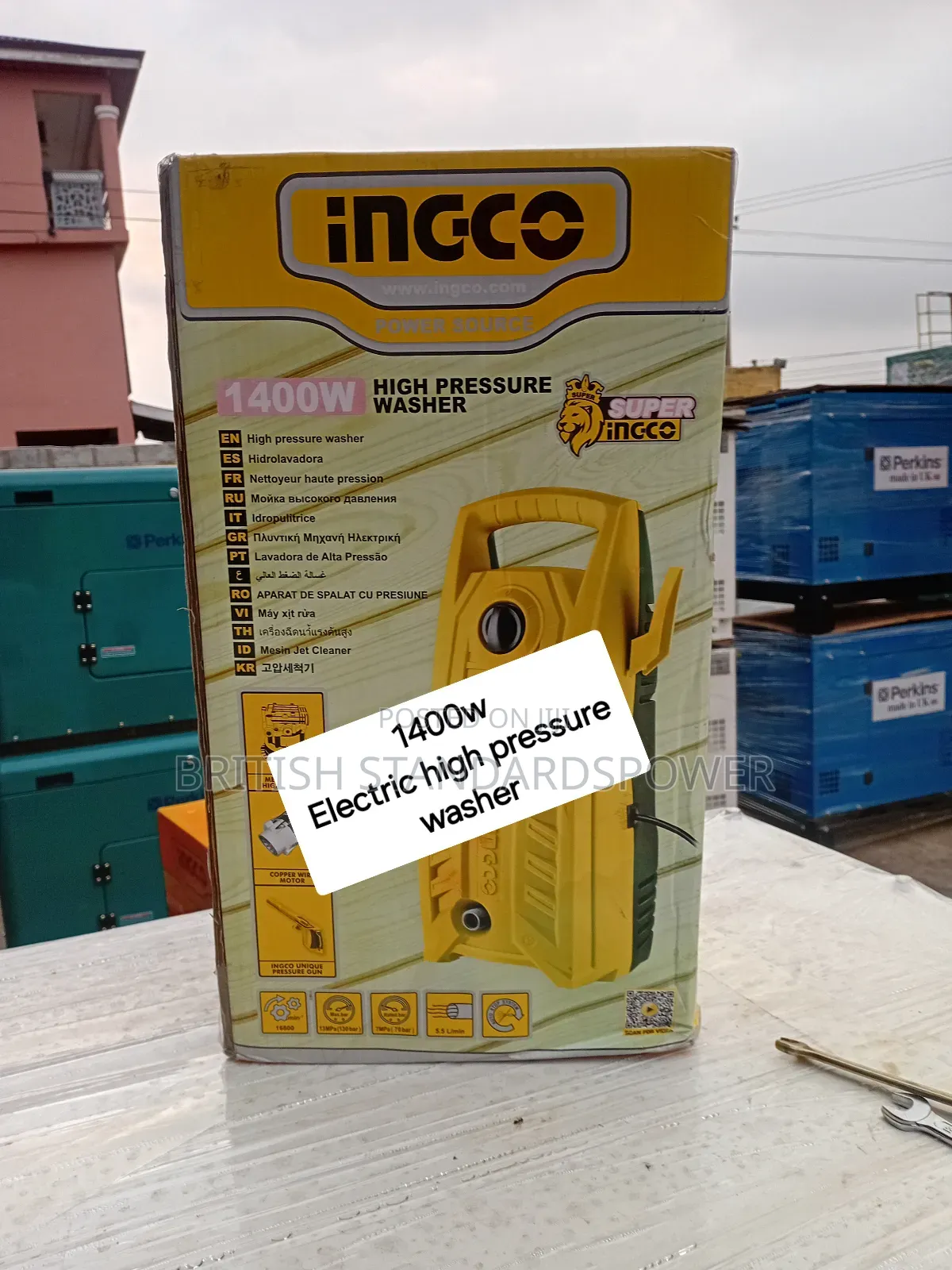 Electrical Hand High Pressure Washer With 1400 Watts