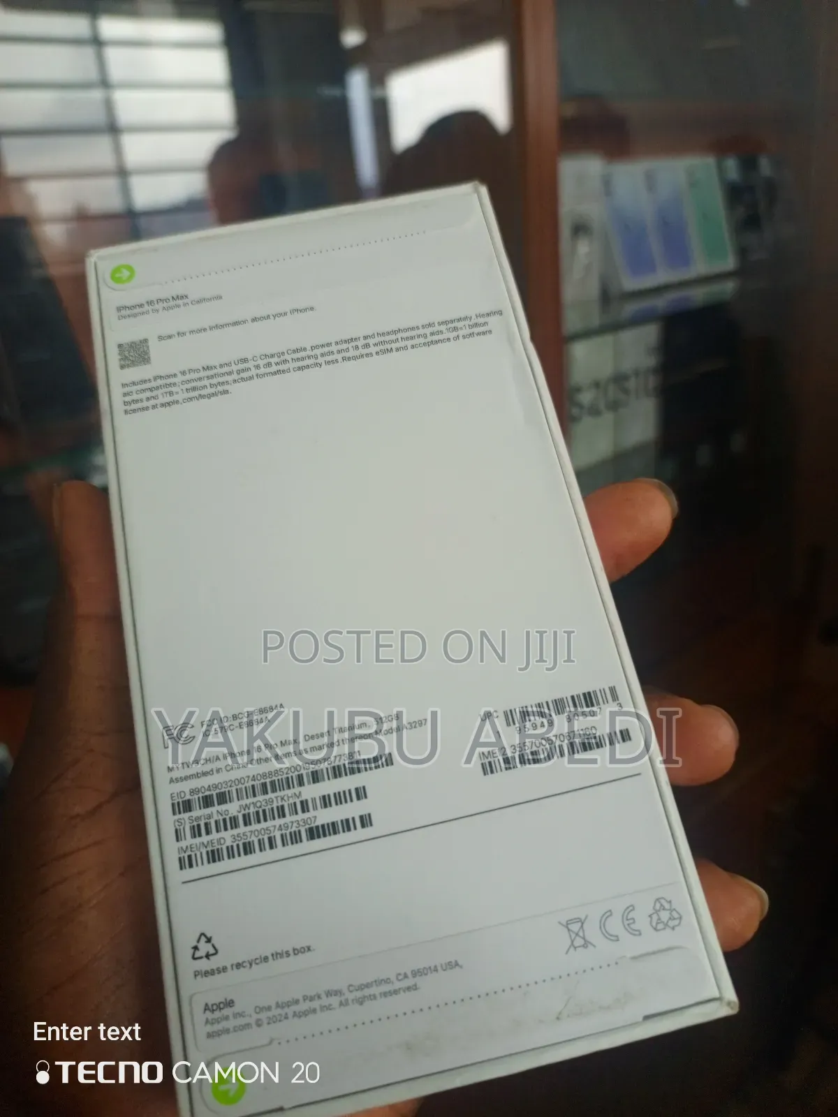 New Apple iPhone 16 Pro Max 256 GB Gray