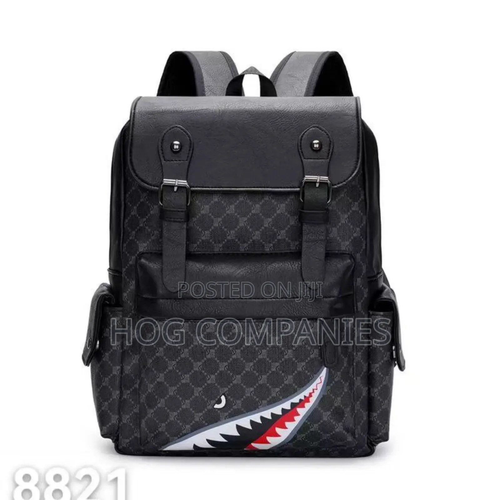 Classic Plaid Leather Travel Laptop Bag School Backpack