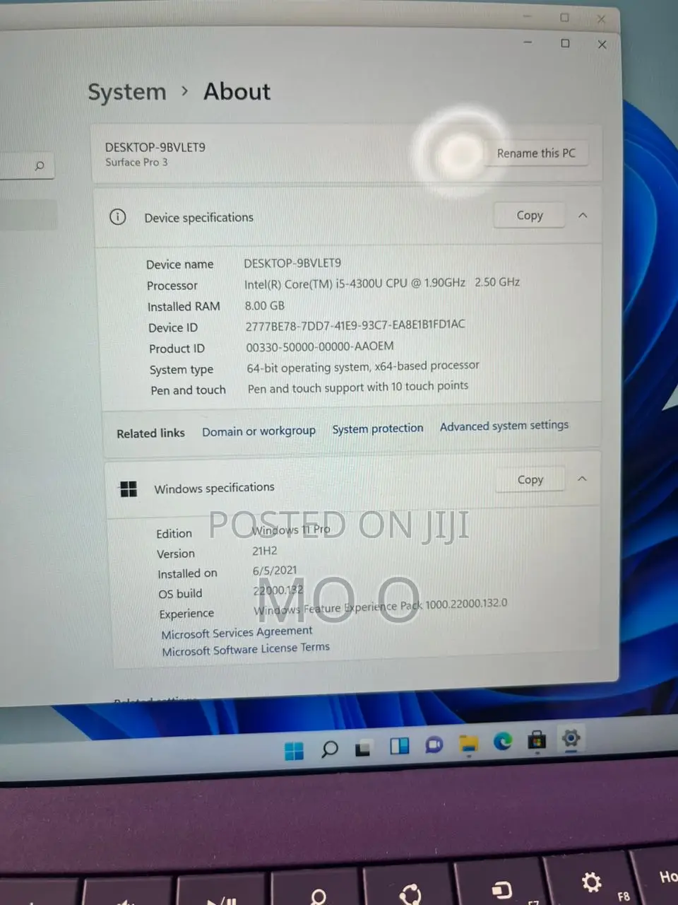 Laptop Microsoft Surface Pro 2 8GB Intel Core I5 SSD 256GB