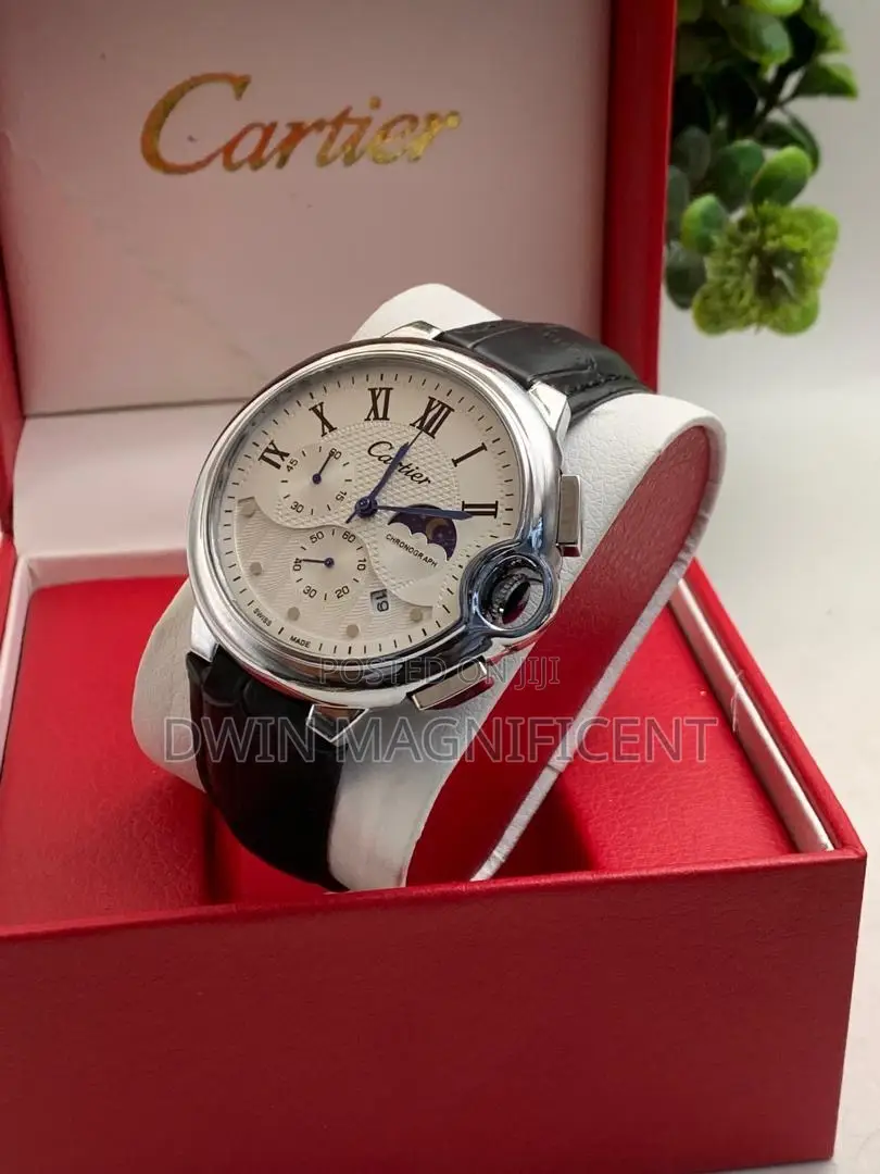 Luxury Cartier Chronograph Watch – Dial, Leather Strap