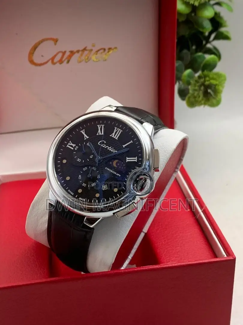 Luxury Cartier Chronograph Watch – Dial, Leather Strap