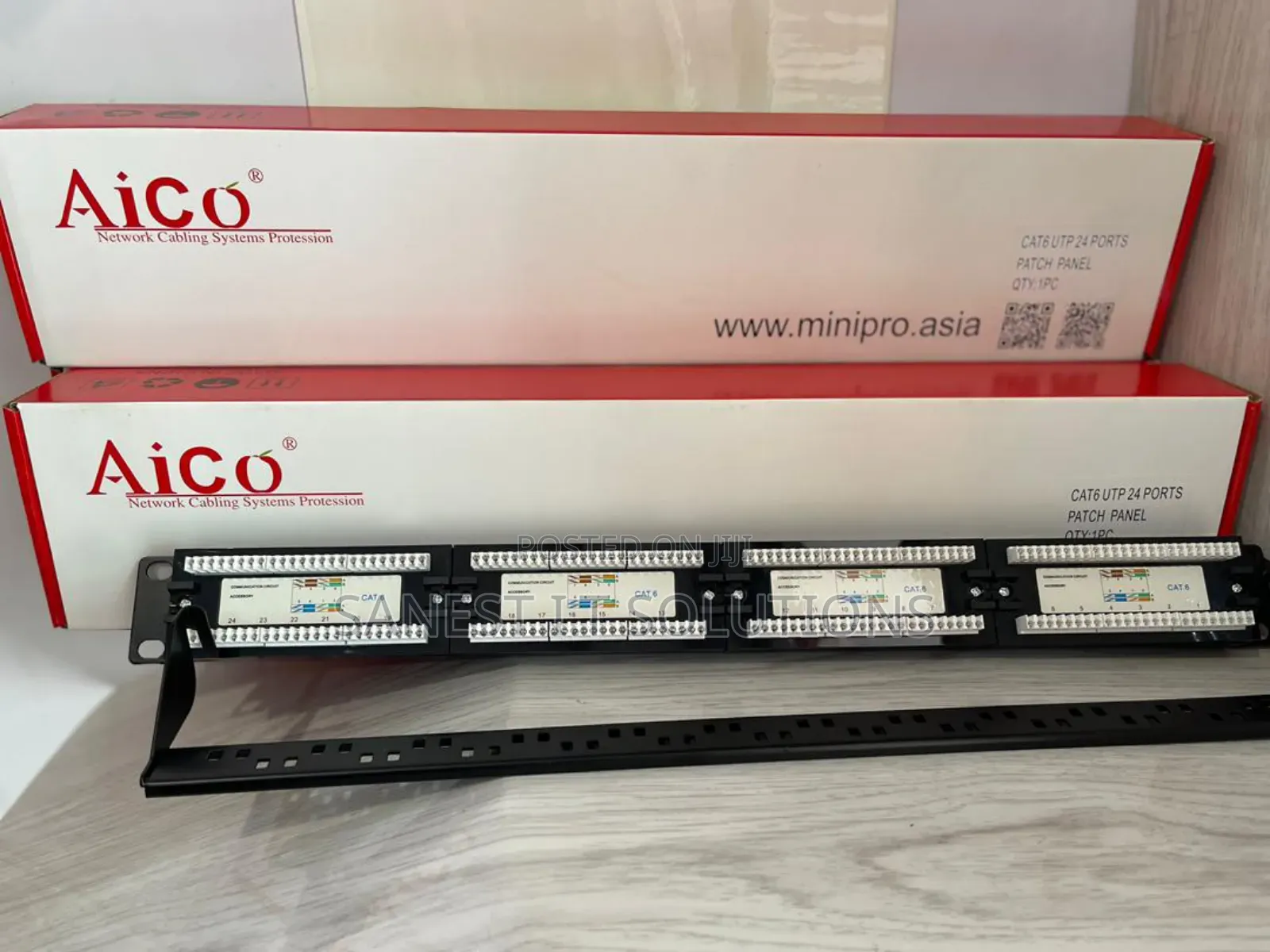 24 Port Patch Panel Aico Cat6 Utp
