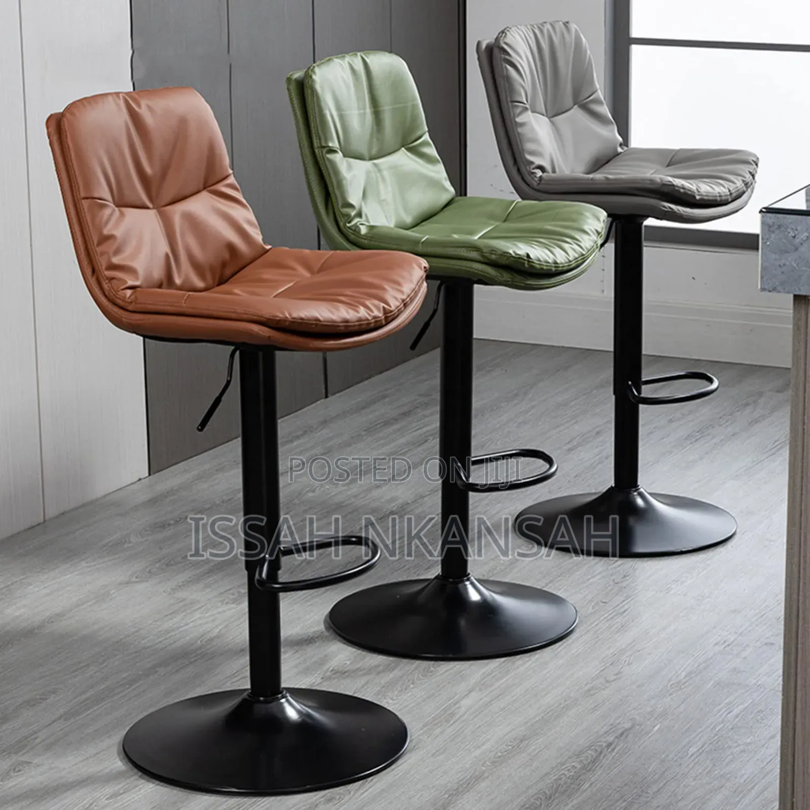 Bar Stool With Back Morden Pu Leather